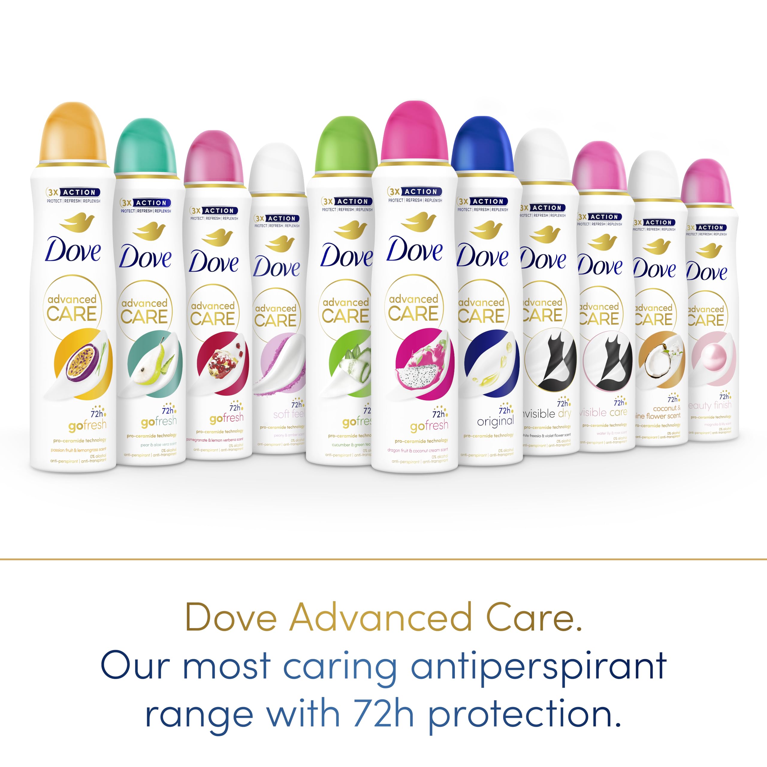 Dove Advanced Care Go Fresh Pear & Aloe Vera Scent Antiperspirant Deodorant Spray (160g) 6