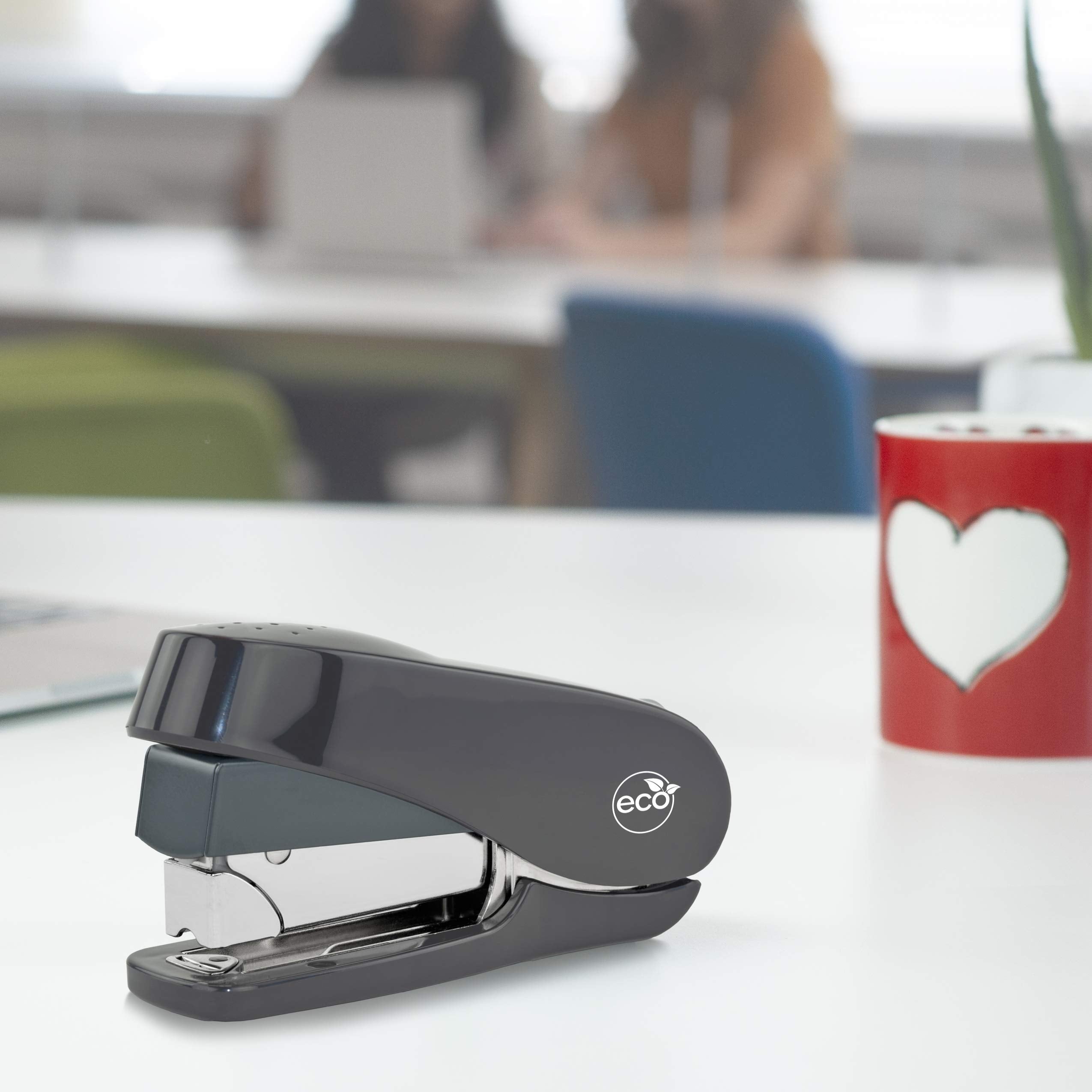 RAPESCO 1633 Germ-Savvy Antibacterial ECO Luna Less Effort Stapler & ECO X Hole Punch Set 5
