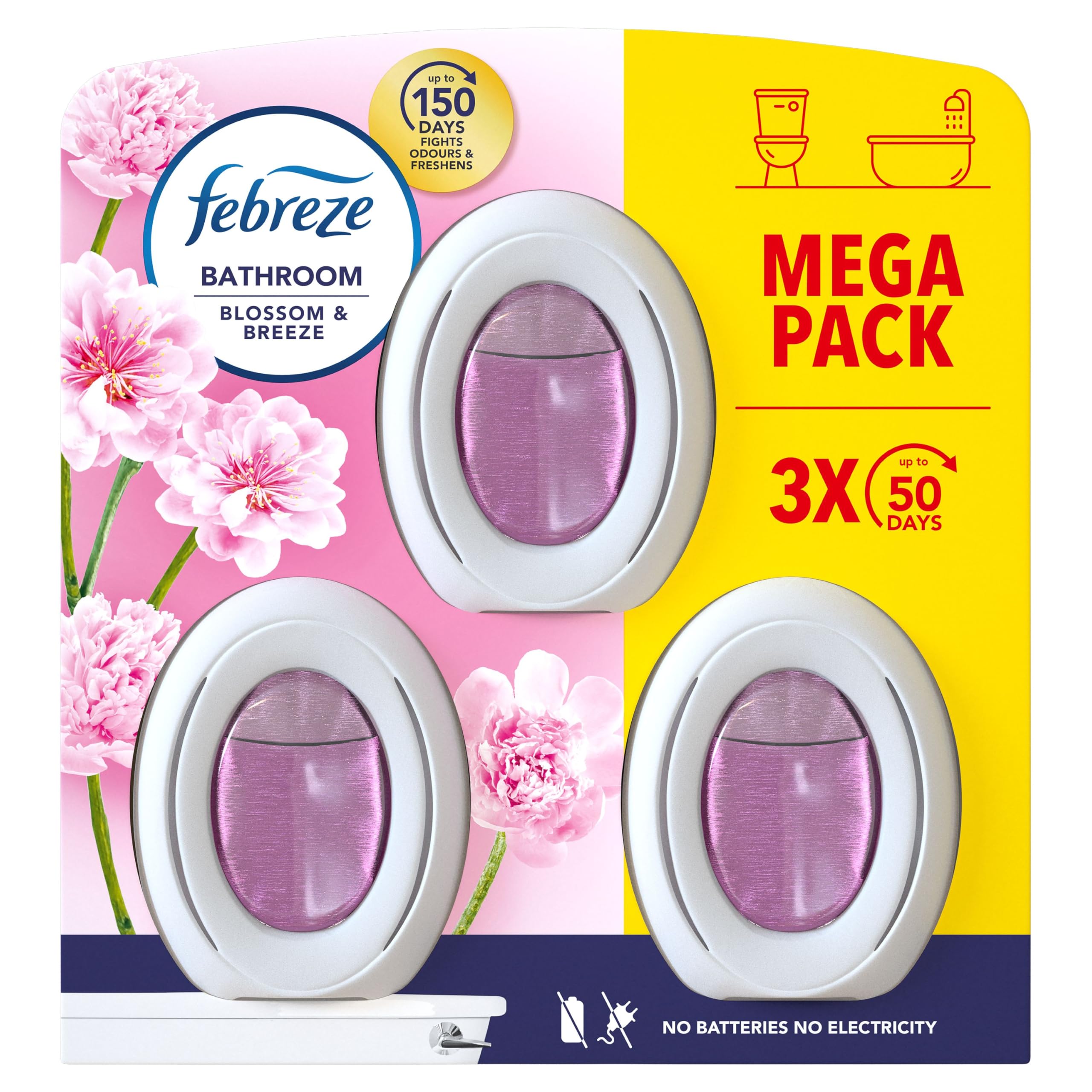 Febreze Bathroom Continuous Air Freshener - Blossom and Breeze Scent, 3 Units 9