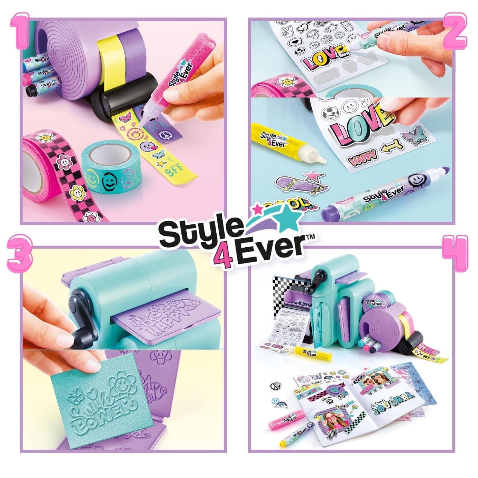 Canal Toys Style 4 Ever Scrapbooking 3 in 1 Station - 150+ Accessories | Embossing & Sticker Factory 8