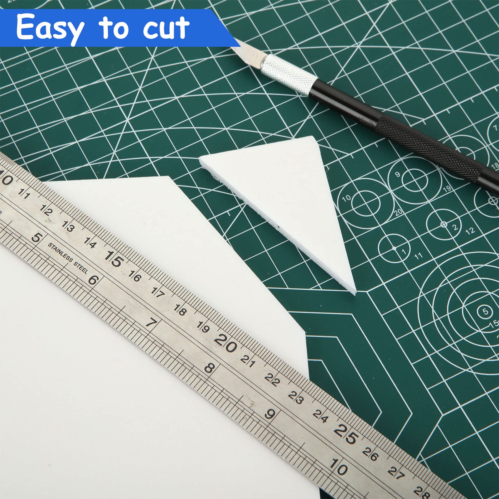ASelected White Foam Boards - A3 Size (420x297mm), 5mm Thick, 10 Pack | Rigid & Lightweight 3