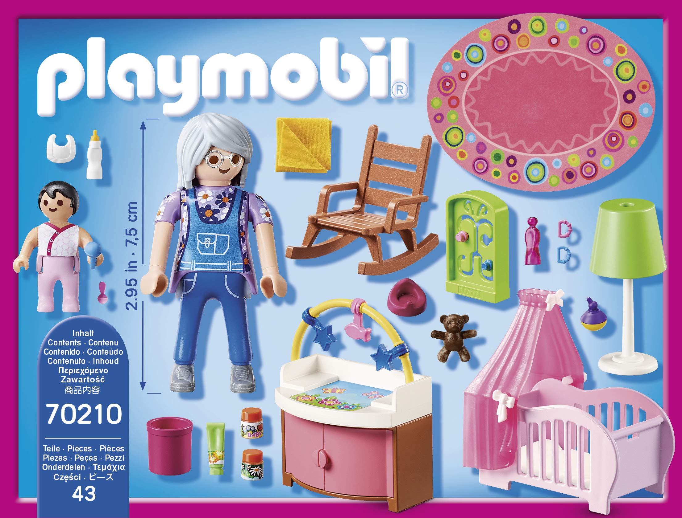 Playmobil 70210 Dollhouse Nursery Playset - For Children Ages 4+ 8