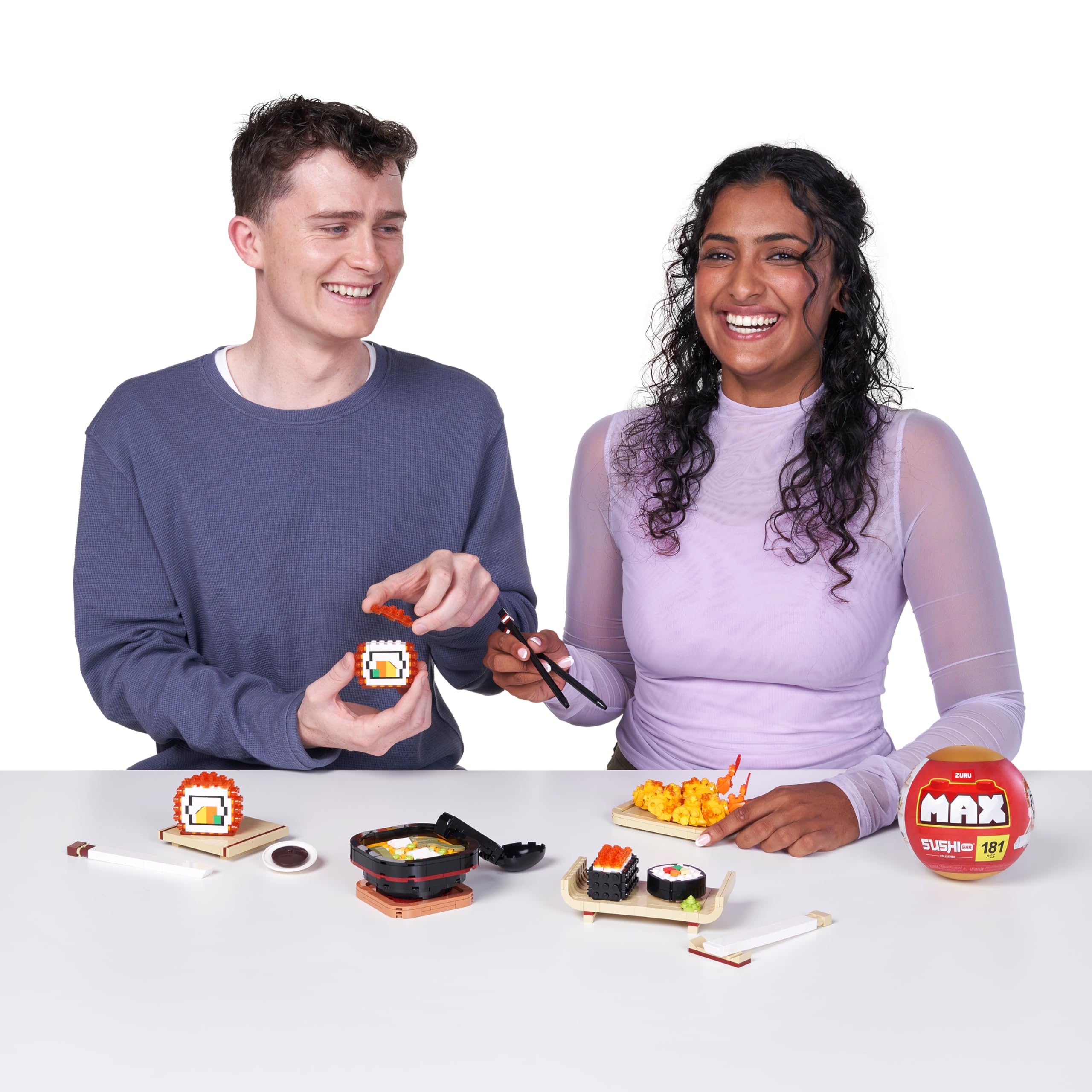 Max Build More Sushi Bar Collection - California Roll Building Set | 181 Pieces | Ages 8+ 8