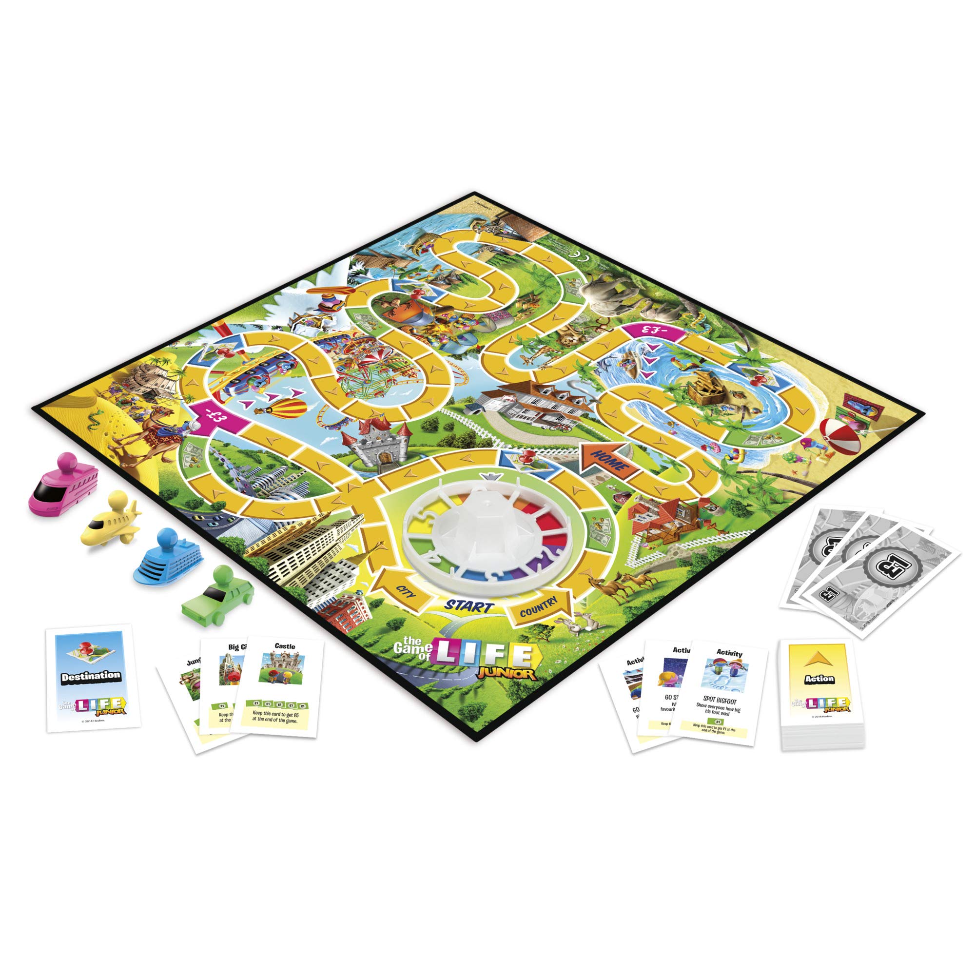 Hasbro Gaming The Game of Life Junior Board Game - Family Vacation Adventure for Kids Ages 5+, 2-4 Players 4