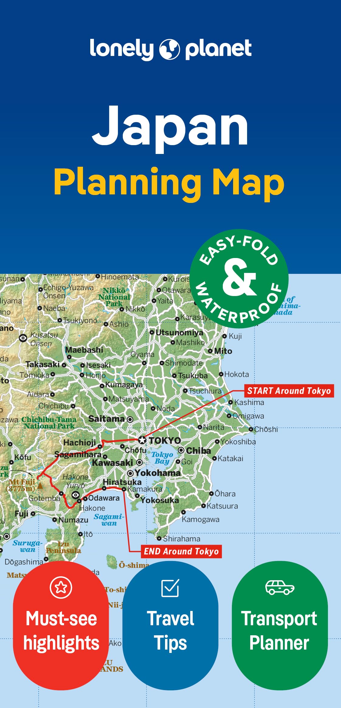 Lonely Planet Japan Planning Map - Durable, Waterproof, Easy-Fold Travel Map | 2nd Edition | English