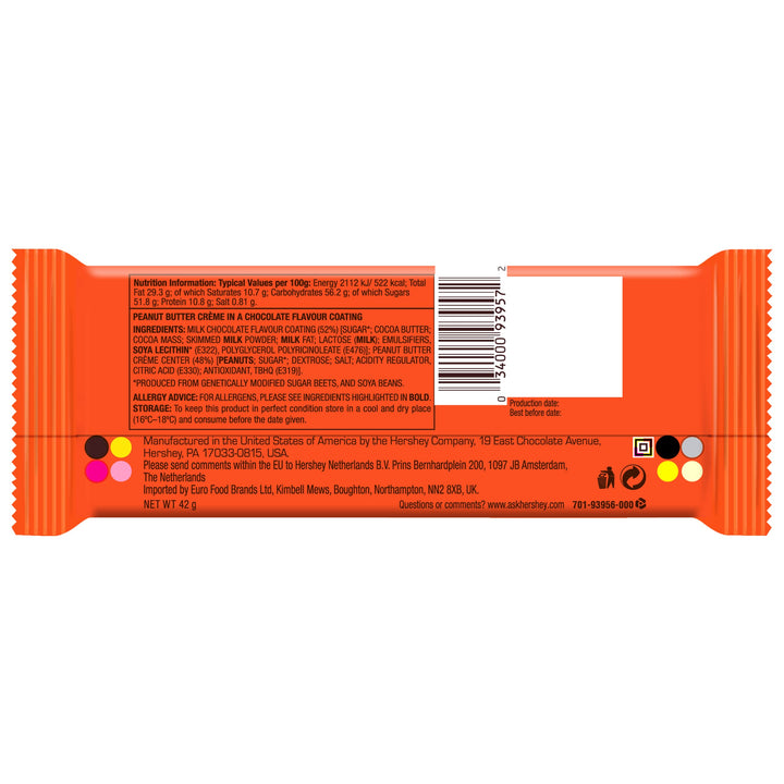 Reese's Peanut Butter Cups Milk Chocolate Candy Pack of 36 x 42g