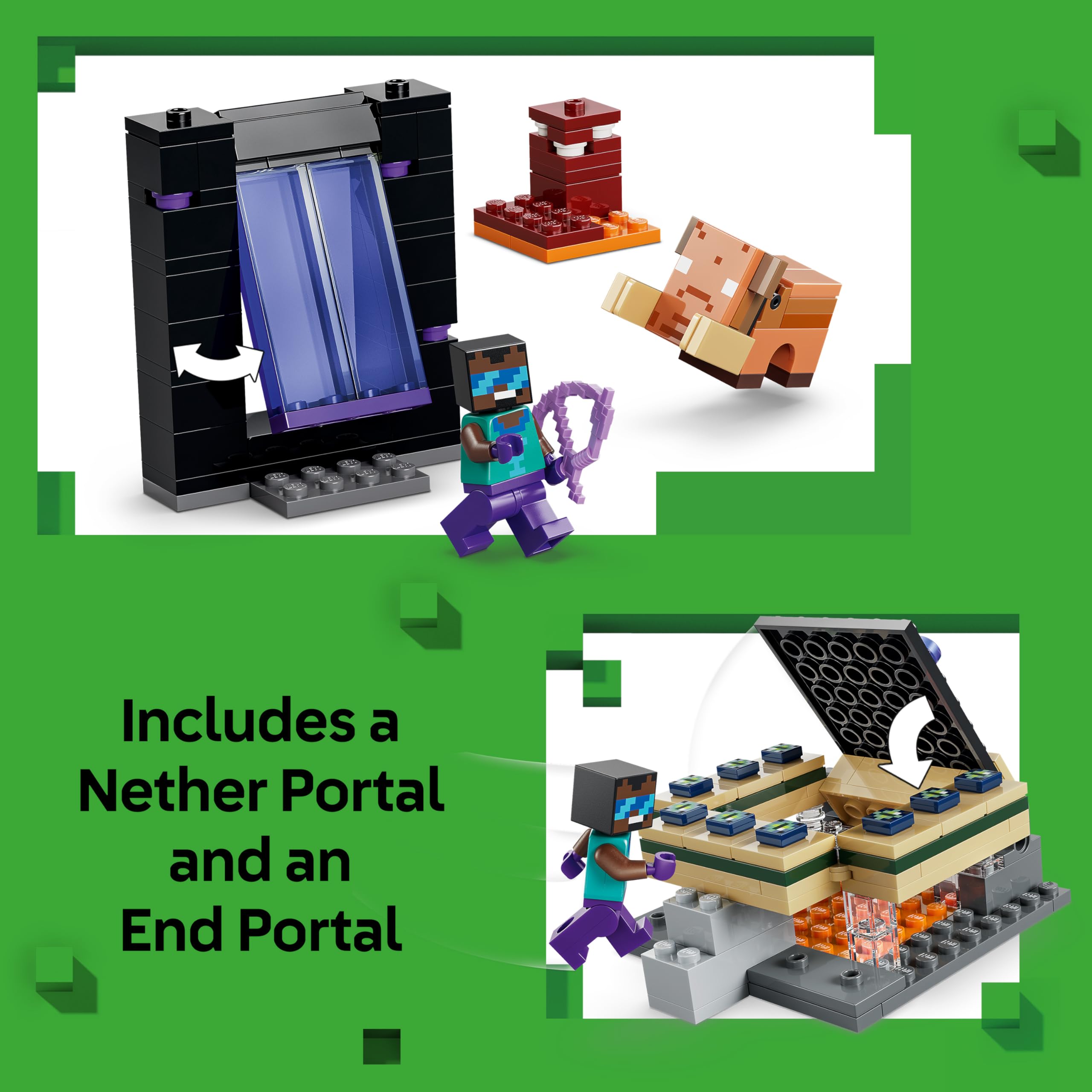 LEGO Minecraft Nether & End Portal Journey Building Set | Ages 7+ | Model 21584 7