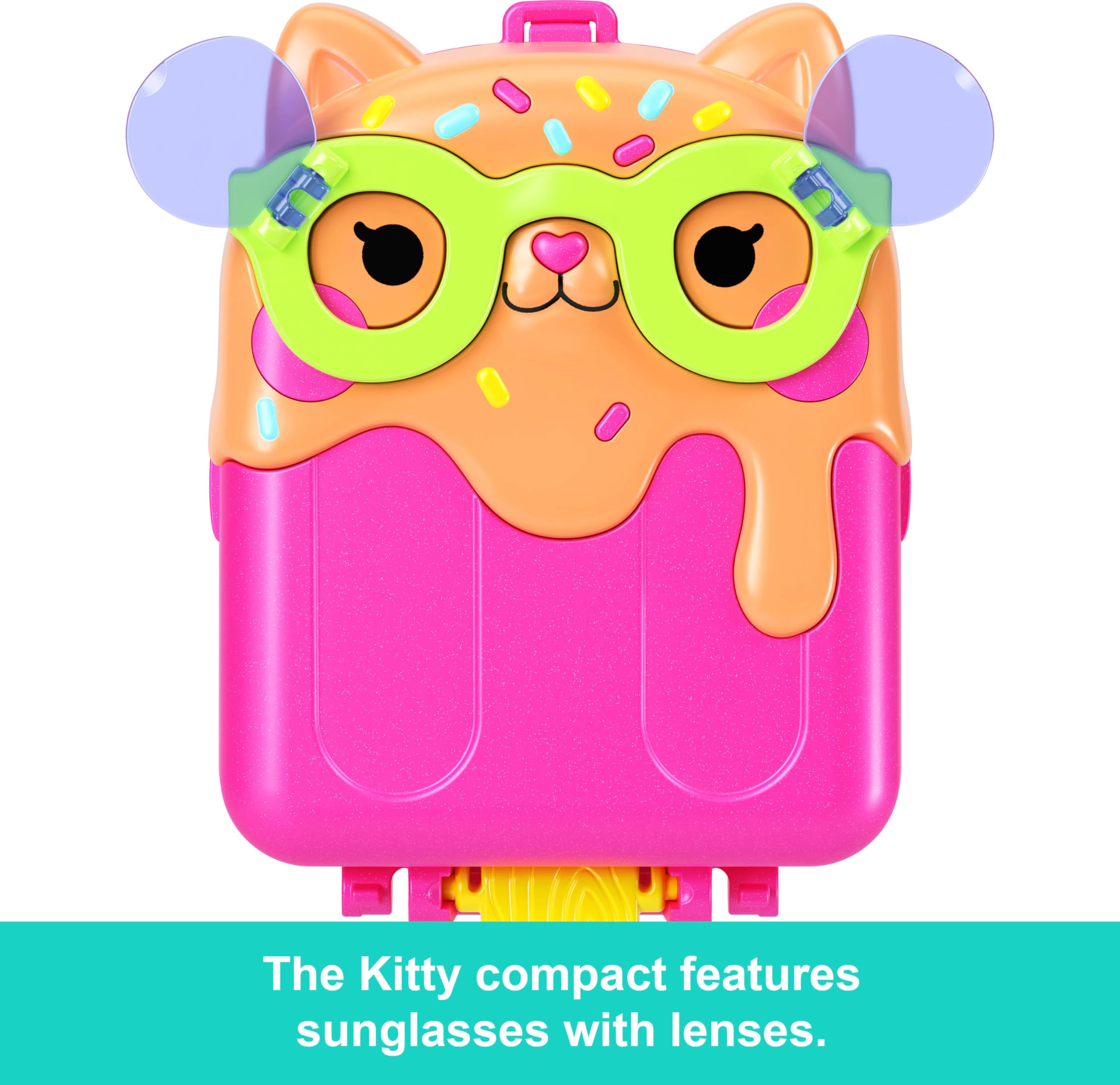 Polly Pocket Kitty Popsicle Resort Compact Playset | Micro Doll, Puppy, 11 Accessories | Ages 4+ 3