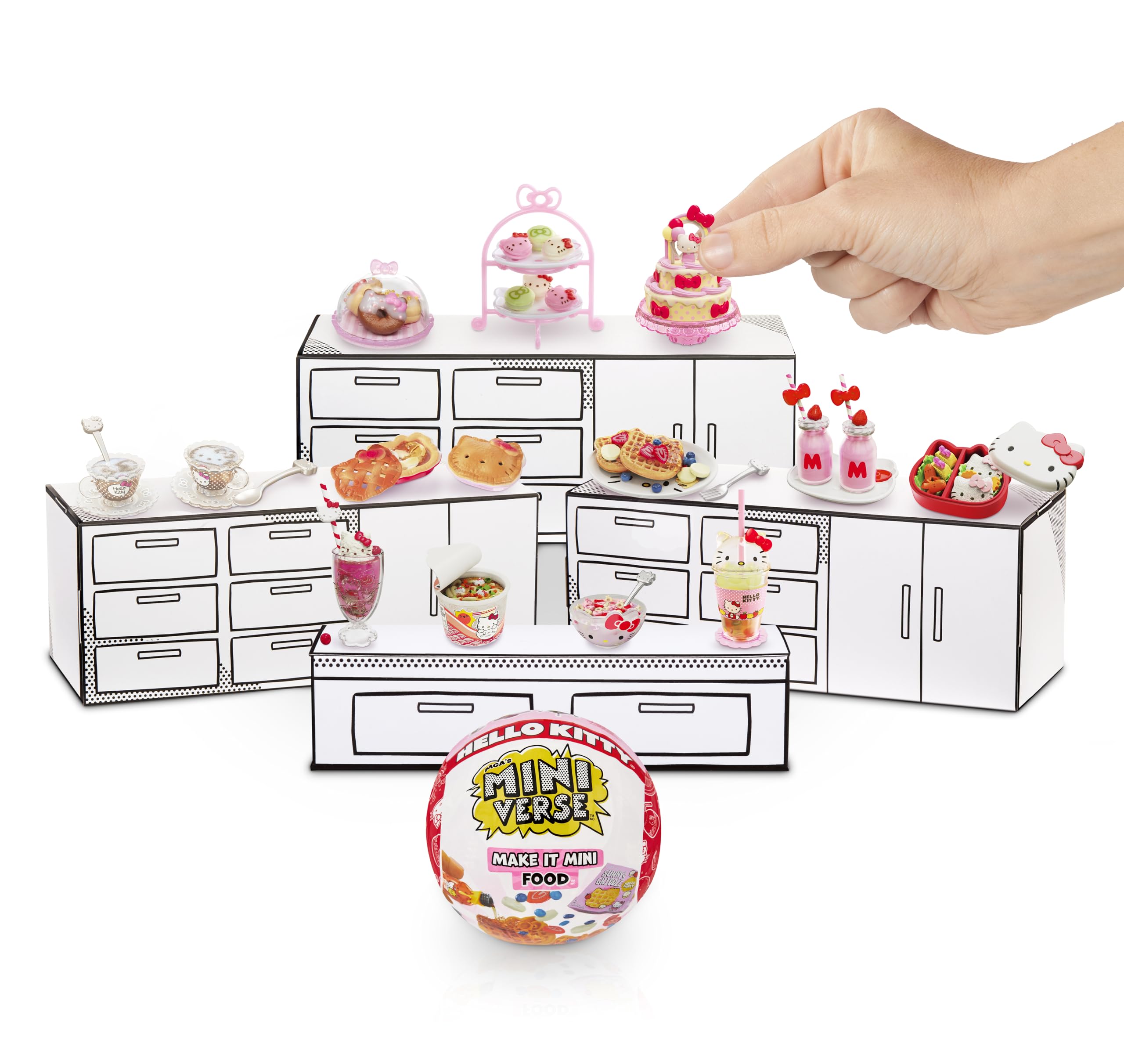 MGA's Miniverse Make It Mini Food Hello Kitty Collectibles - DIY Resin Crafts for Ages 8+