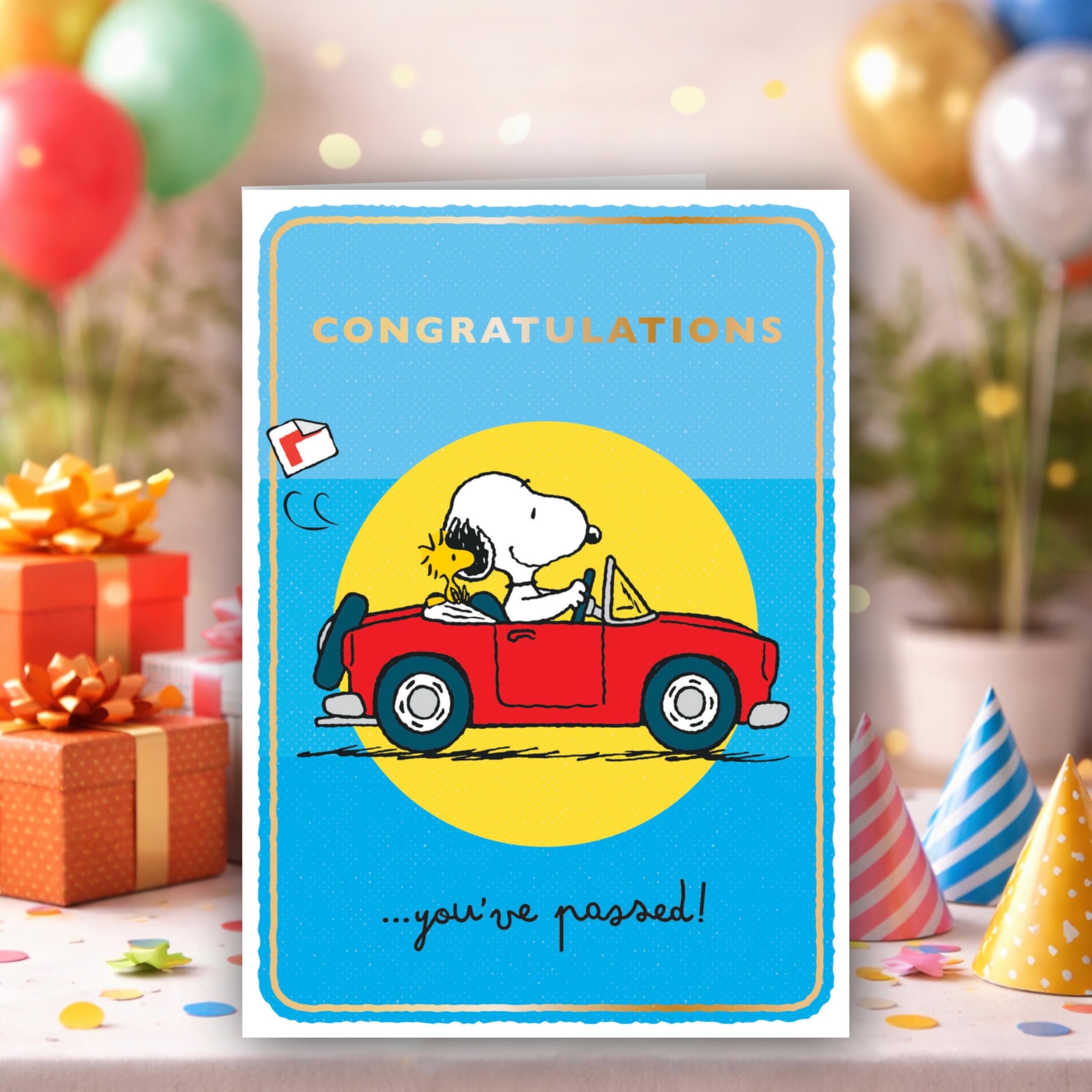 Danilo Promotions LTD Peanuts Snoopy Driving Test Congratulations Card | Standard Size | PN064