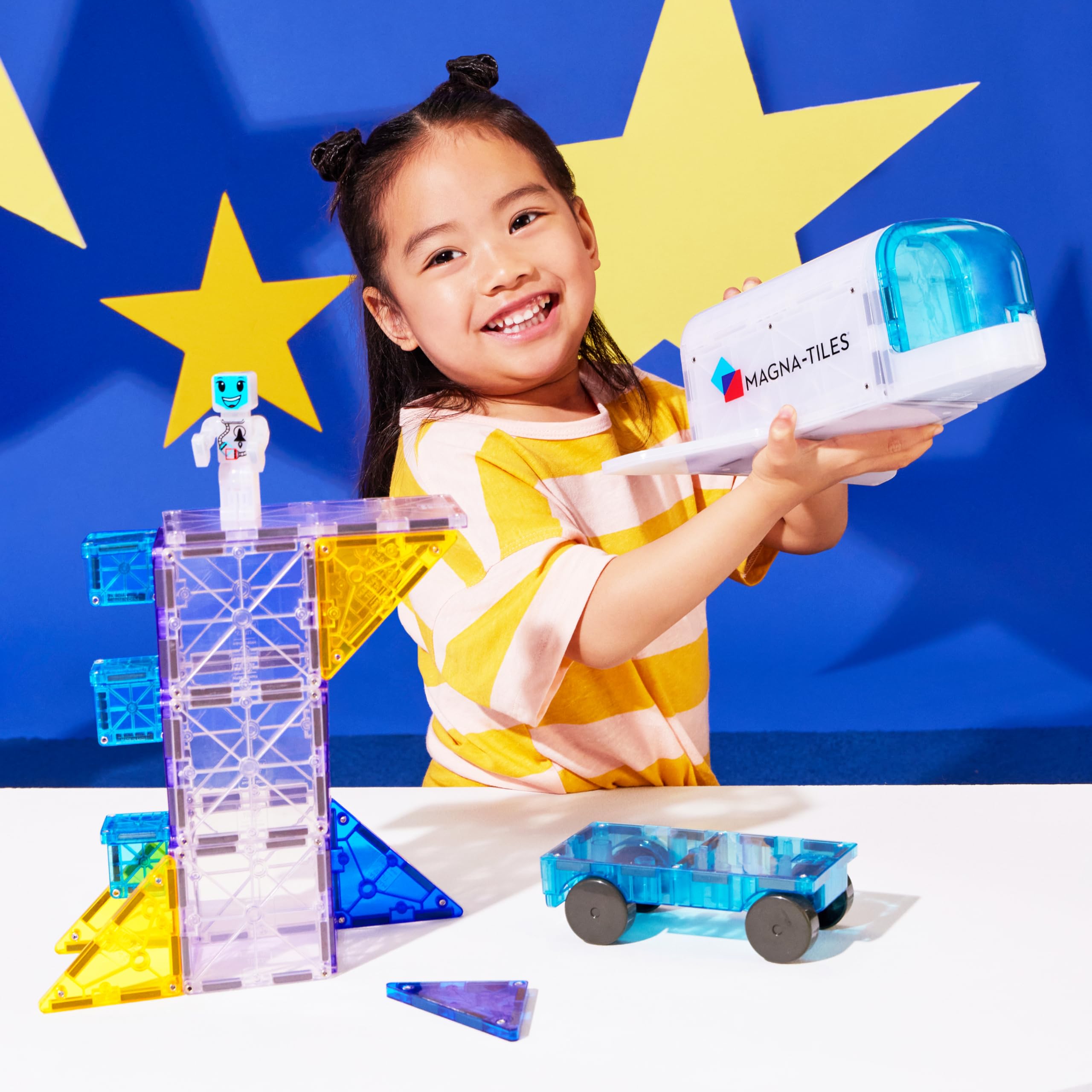 Magna-Tiles Space 32-Piece Magnetic Construction Set | Ages 3+ | Non-Toxic ABS 2