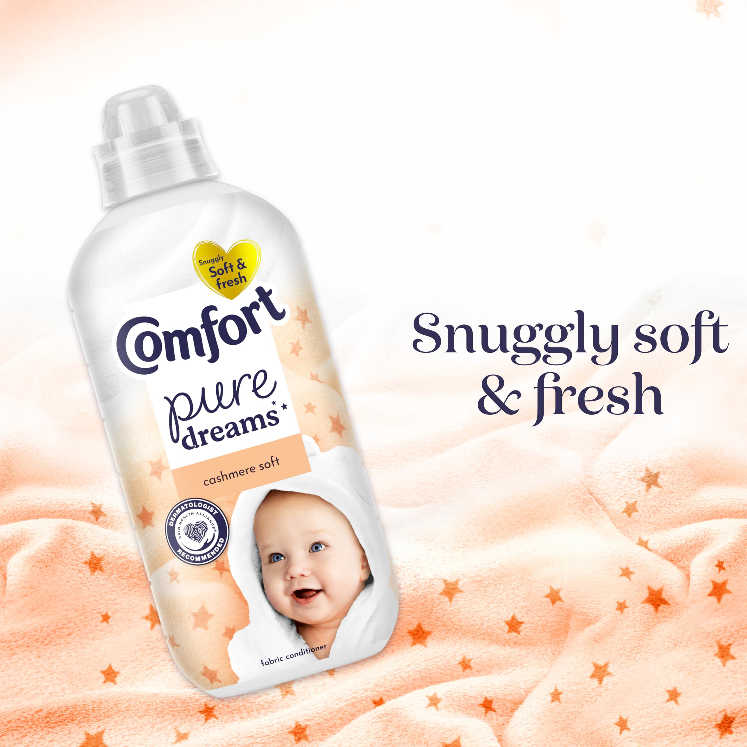 Comfort Pure Dreams Cashmere Soft Fabric Conditioner - 1.44 L | Dermatologist Recommended 3