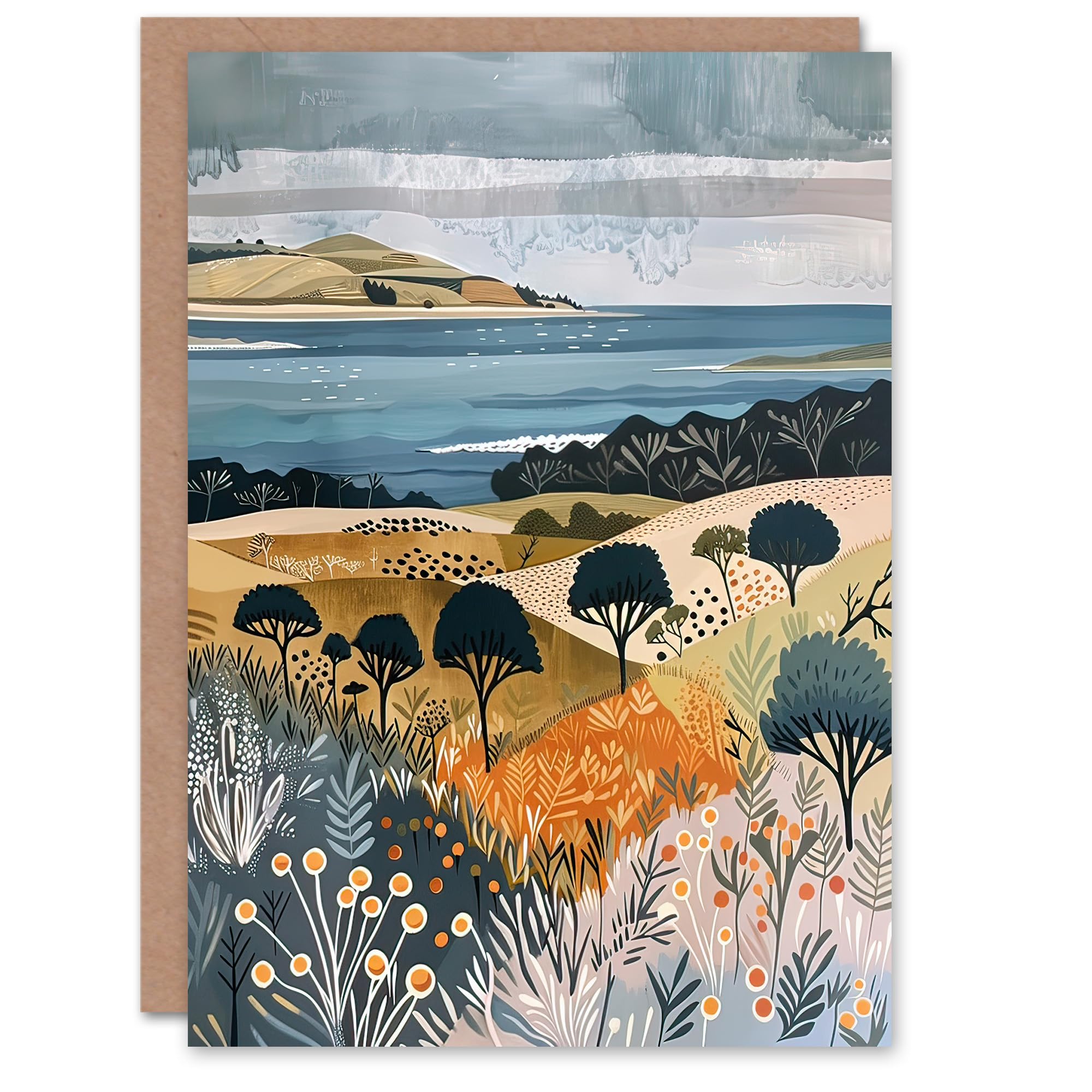Artery8 Cromarty Scottish Highlands Painting Blank Greeting Card | 12.5 x 17.5 cm | Premium Art Paper 1
