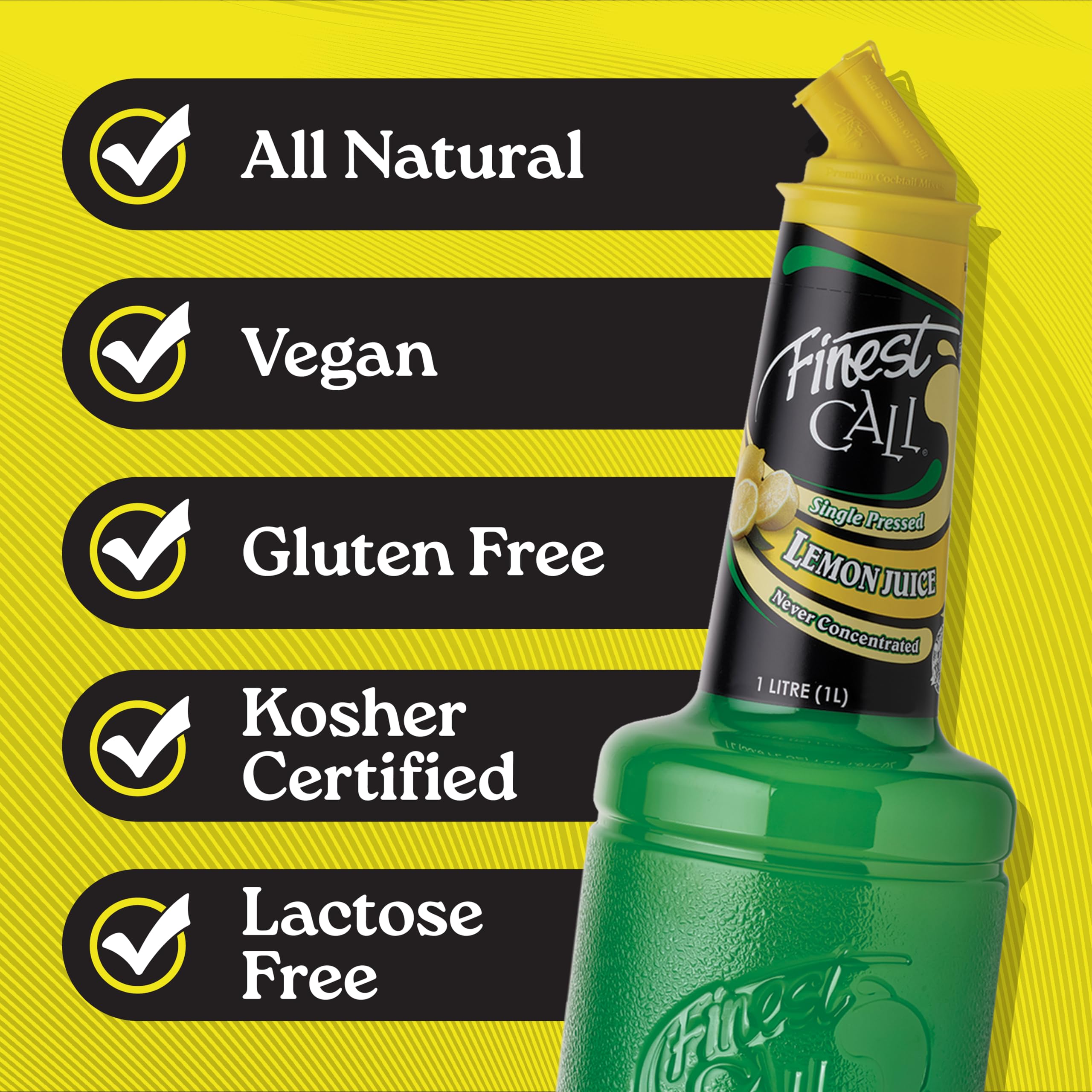 Finest Call Single Pressed Lemon Juice - 100% Real Fruit, Not From Concentrate | 1L Bottle 4