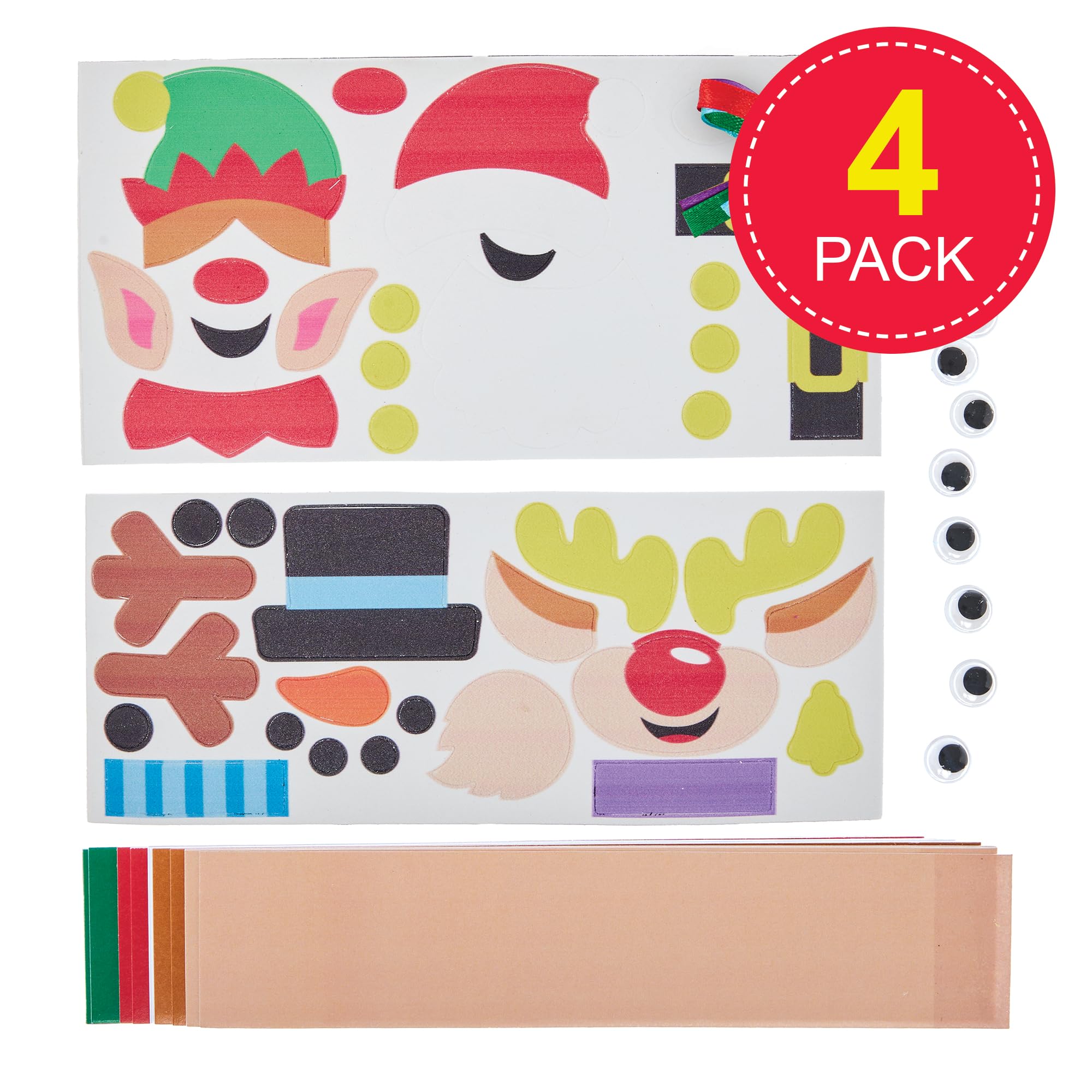 Baker Ross FN344 Christmas Characters Paper Chain Craft Kits - Pack of 4 (Santa, Reindeer, Snowman, Elf) 6