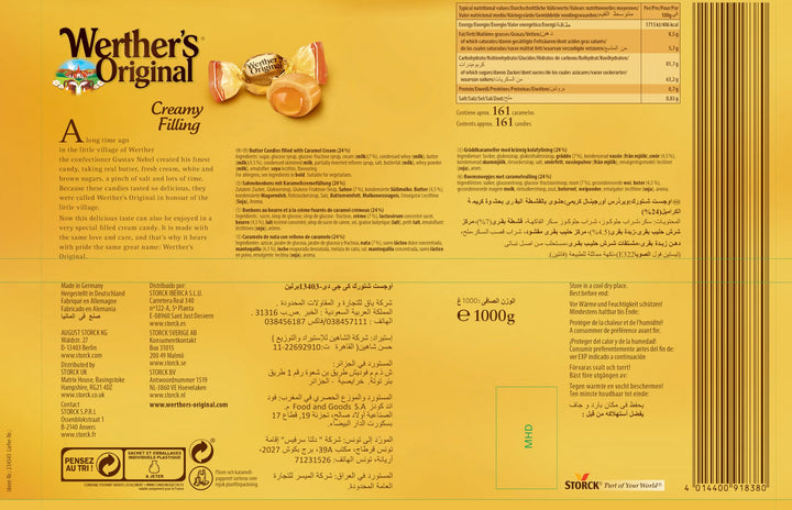 Werther's Original - Creamy Filling Sweets 1kg Sharing Bag