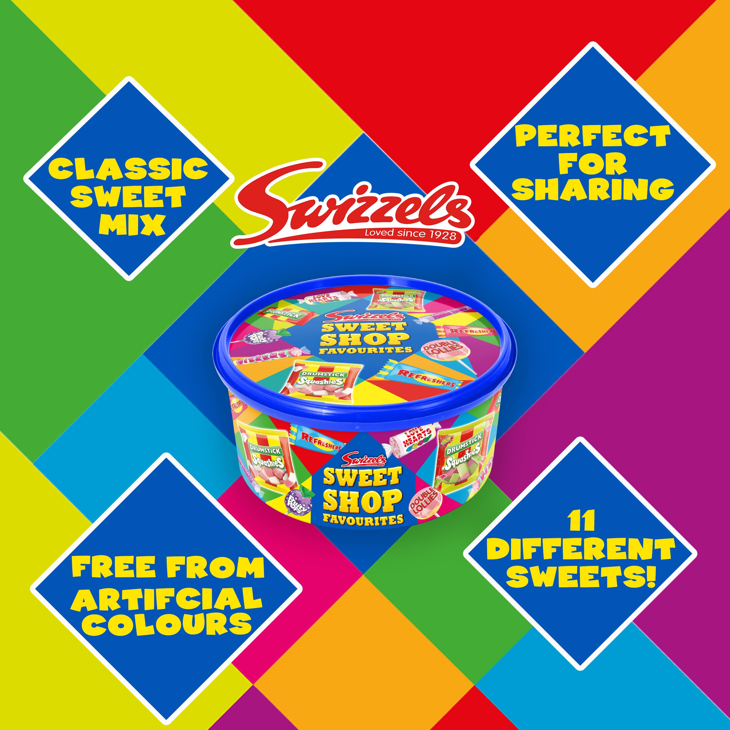 Swizzels Sweet Shop Favourites - Classic Sweet Mix | 650g Tub | Assorted Gummy Sweets 3