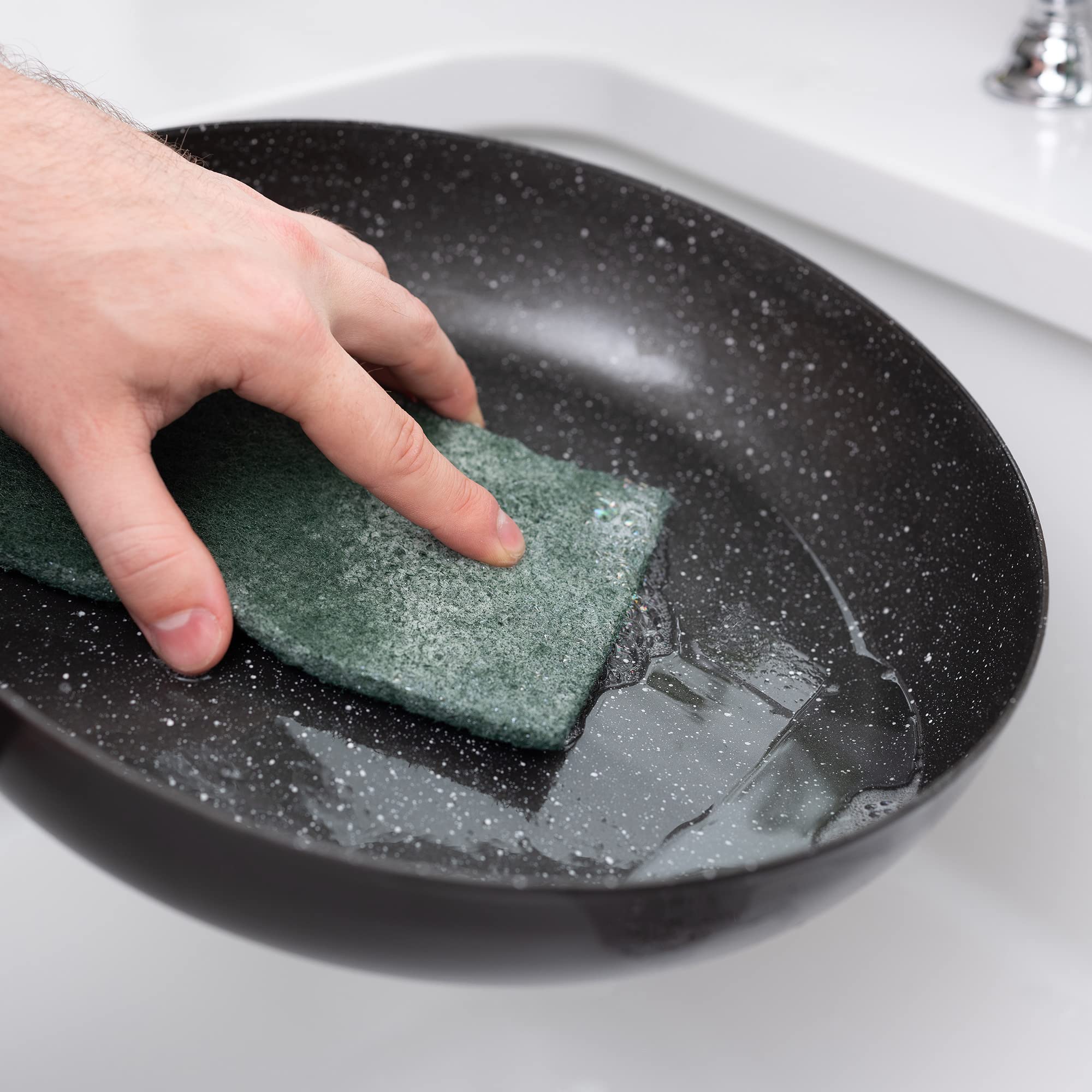 Addis Fairy Original Extra Strong Scourer Pads, Pack of 3, Mixed Colours (Green, Black & Red) 11