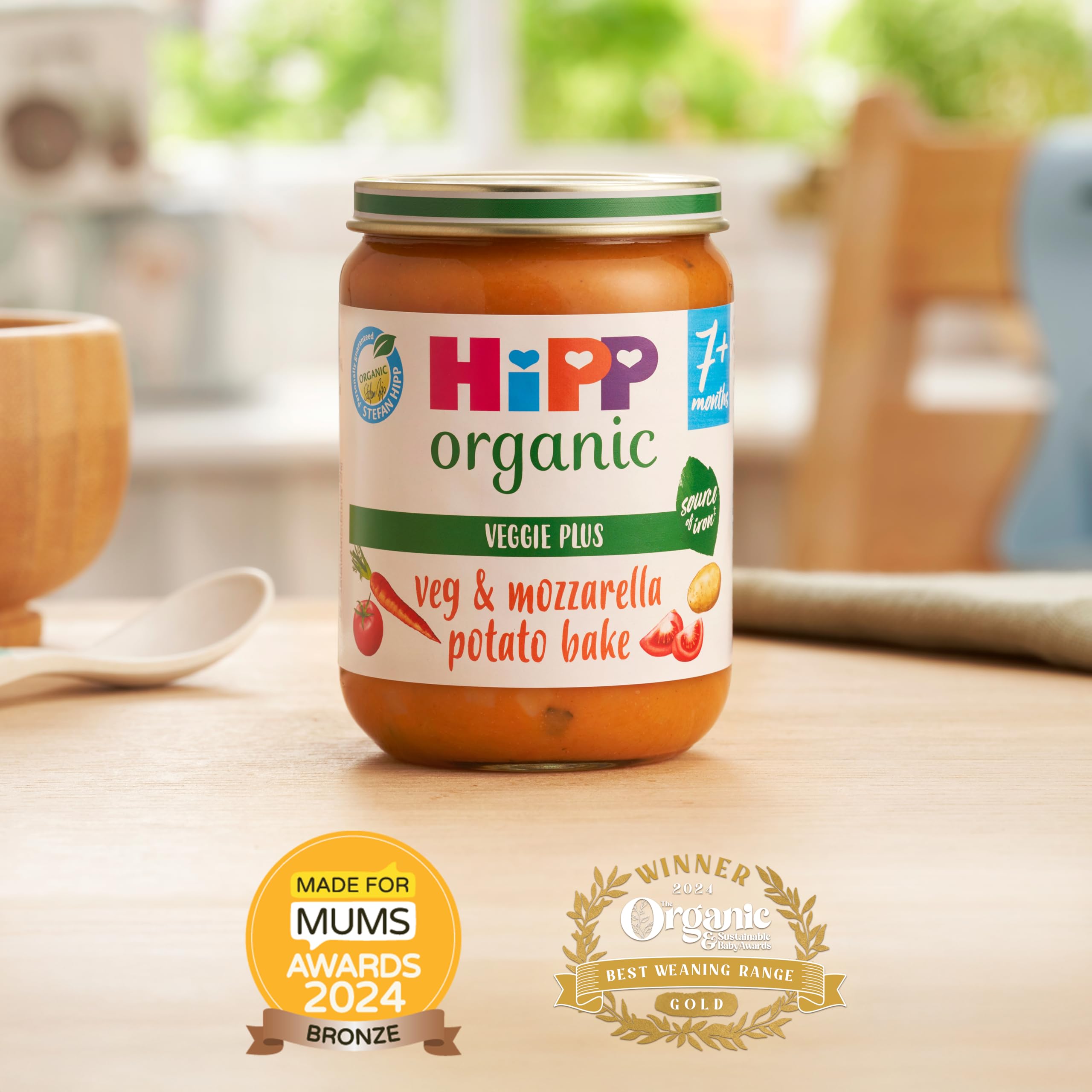 HiPP Organic Veg & Mozzarella Potato Bake Baby Food Jar | 7+ Months | 6 x 190g