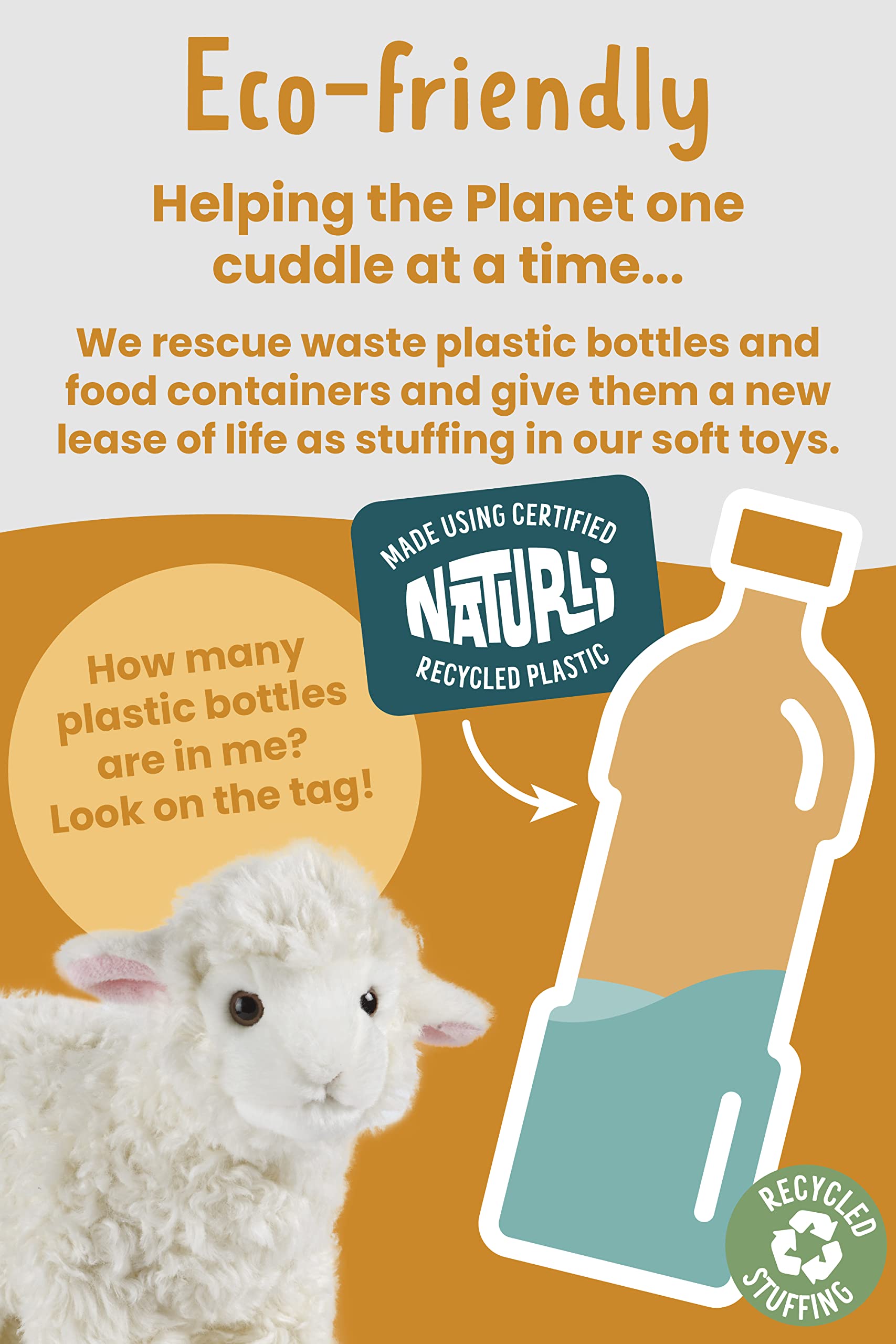 Living Nature Large Lamb - Realistic Soft Cuddly Plush Toy for All Ages 12