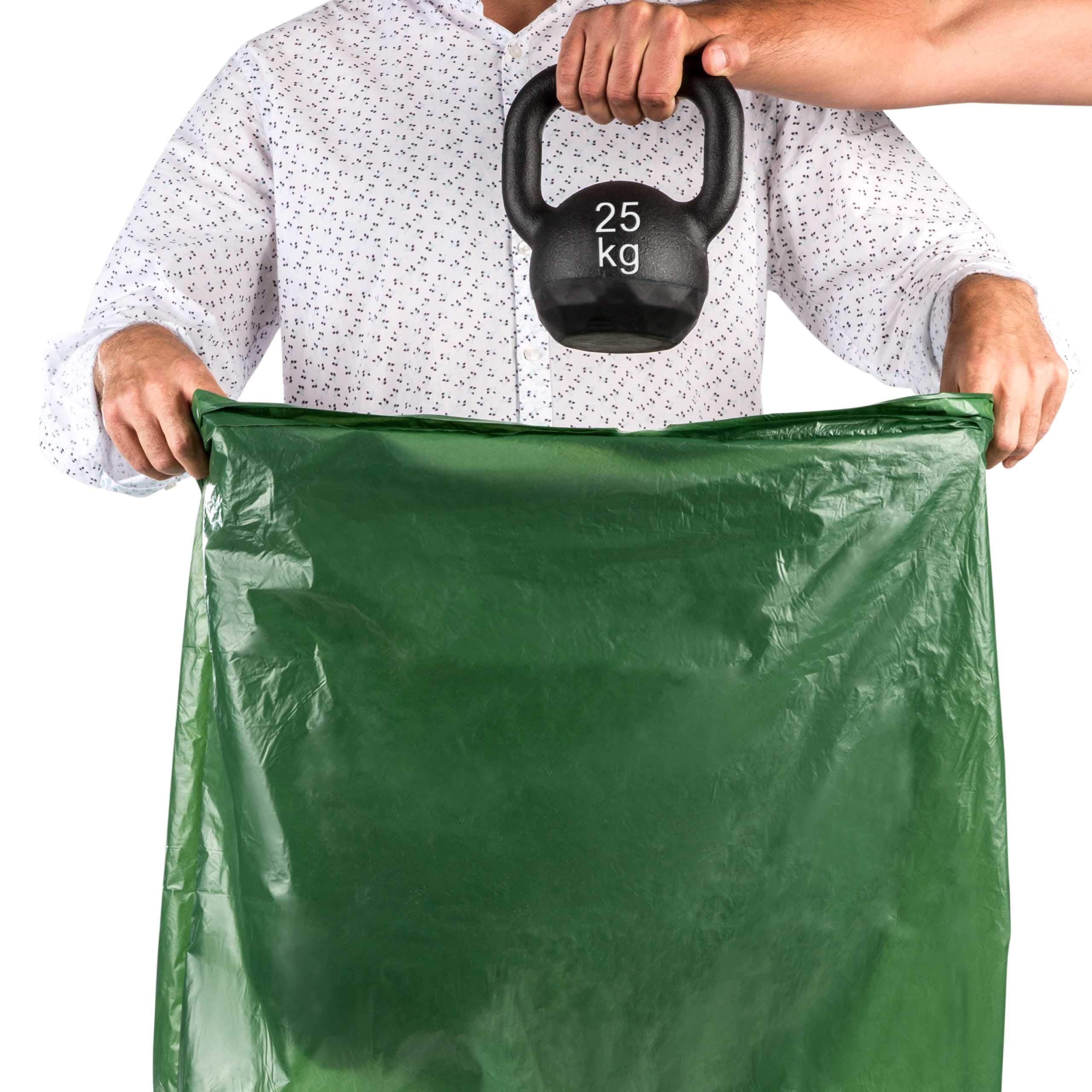 Relevo Green Drawstring Bin Bags - 30L (45 Bags) | Extra Strong | 100% Recycled LDPE from Greenhouses 5