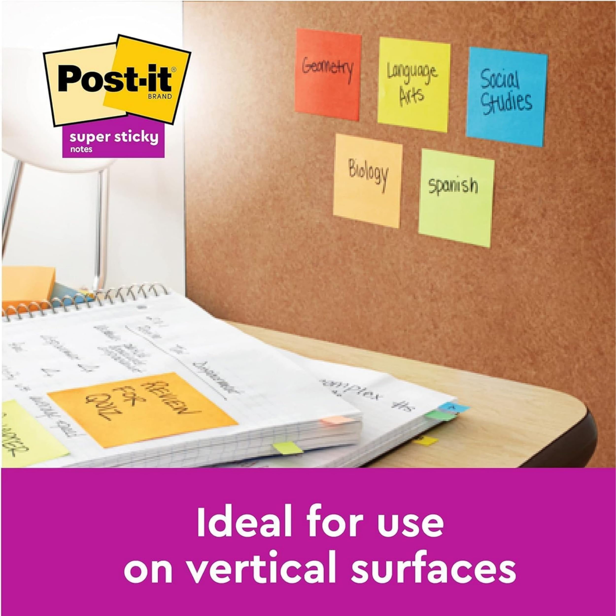Post-it Super Sticky Notes - Carnival Colour Collection | 76 mm x 76 mm | 6 Pads of 90 Sheets 5