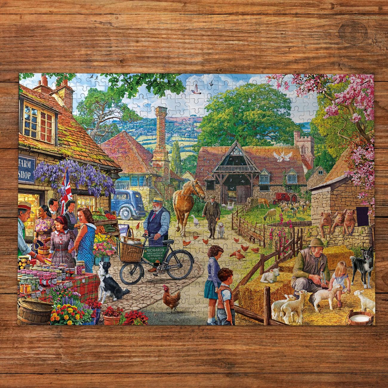 Gibsons The Farm Shop 100XXL Piece Jigsaw Puzzle for Adults | Steve Crisp Artwork | Recycled Board 2