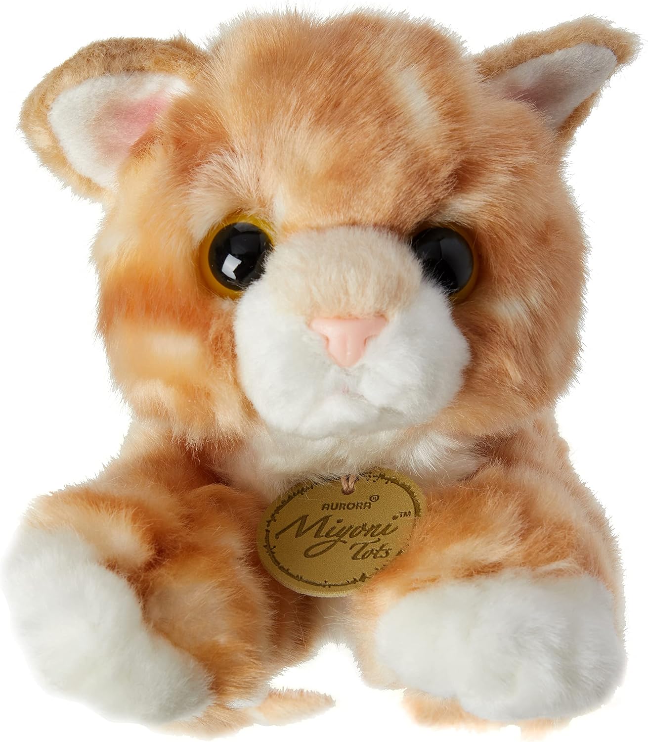 Aurora MiYoni Tots Tabby Cat Plush Toy - Soft Orange & White Stuffed Animal for Babies & Toddlers 3