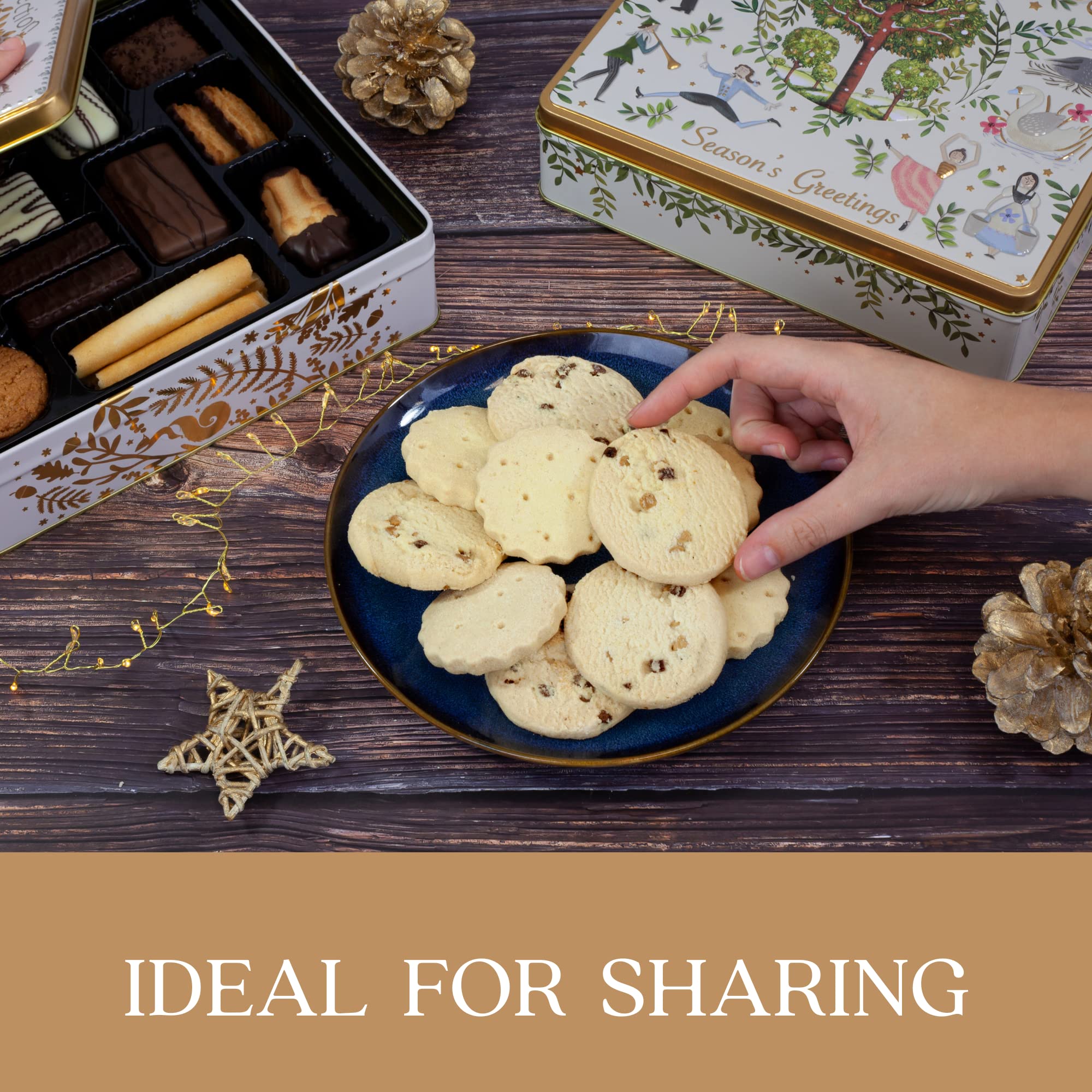 The Silver Crane Co. - 12 Days of Christmas Biscuits Tin Scottish Shortbread Gift Set 14