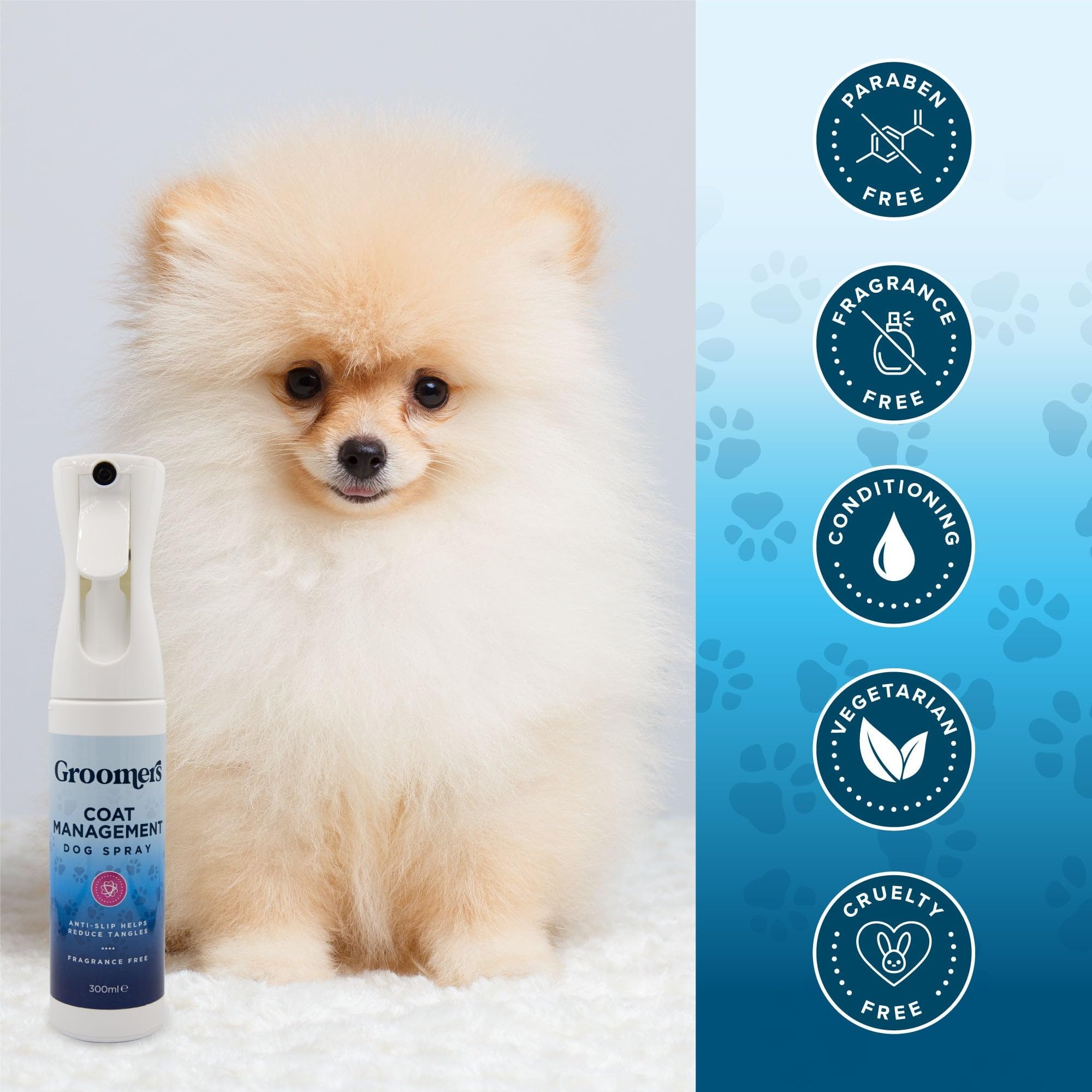Groomers Coat Management Spray - Dog Detangler & Conditioner | Unscented | 300ml 2
