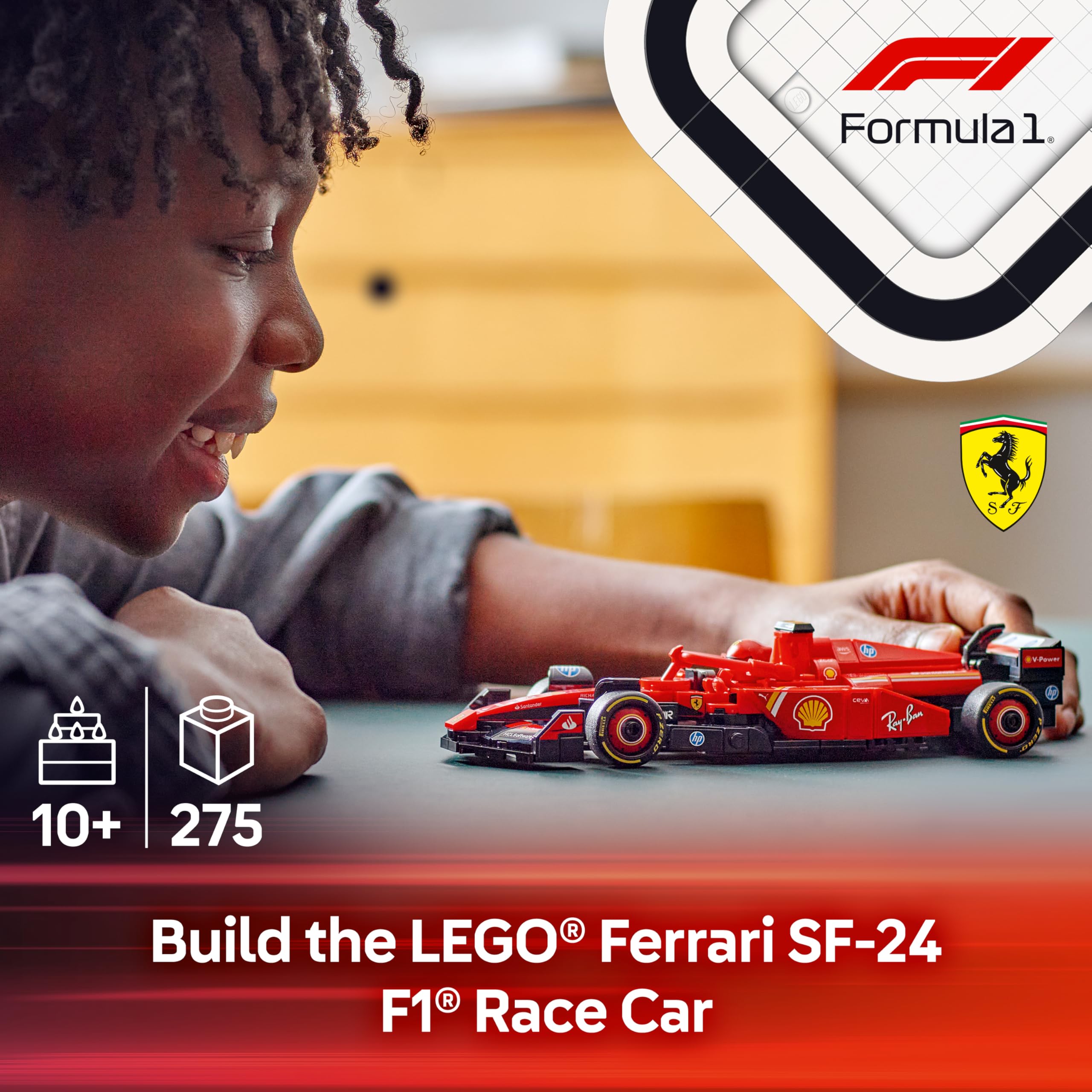 LEGO Speed Champions Ferrari SF-24 F1 Race Car Toy Set 77242 | Ages 10+