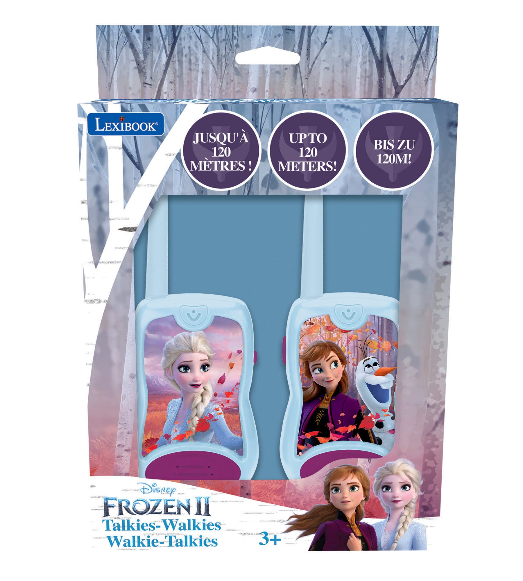LEXIBOOK Frozen Walkie-Talkies - 2 Communication Channels | 100m Range | Ages 3-8
