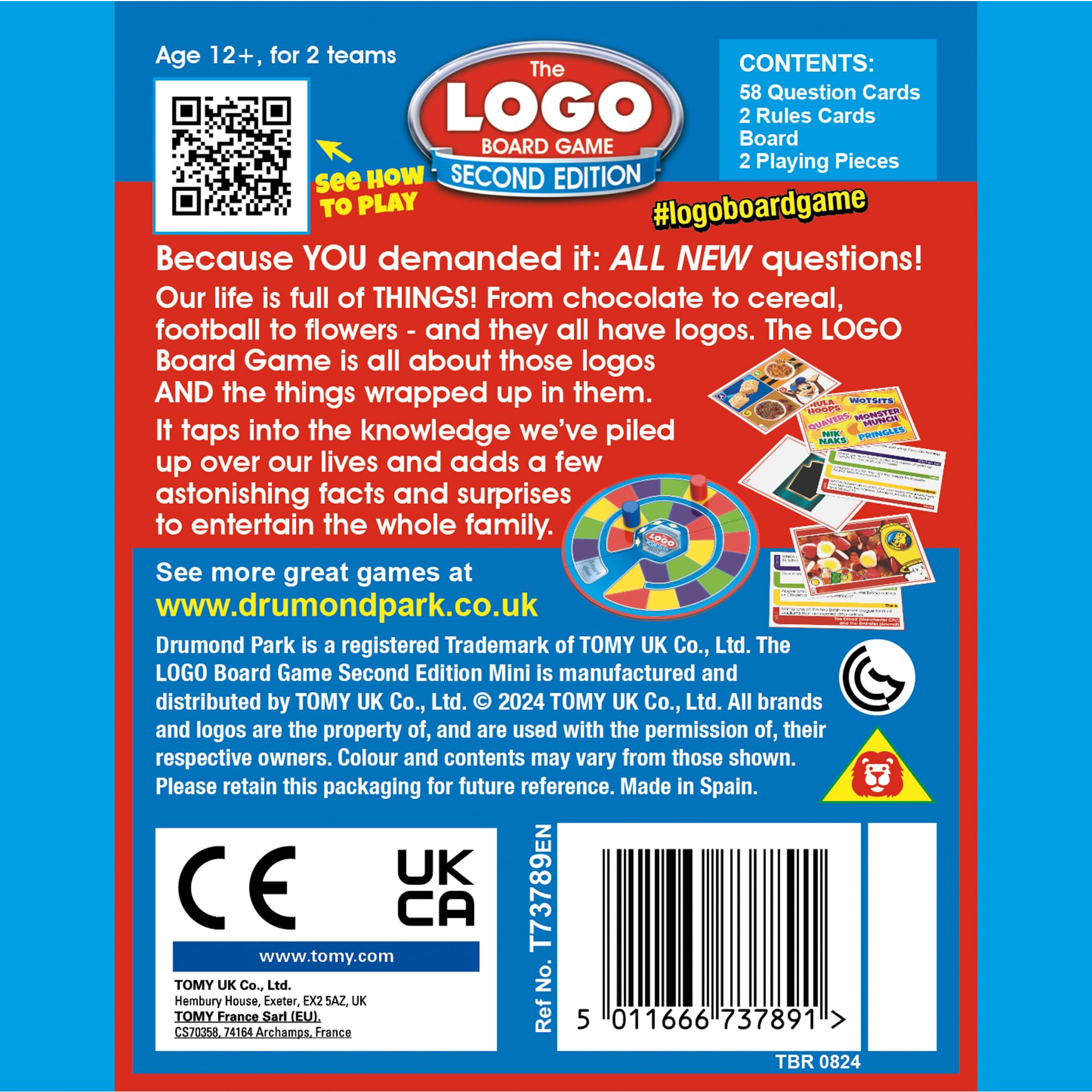 TOMY Drumond Park The LOGO Mini Board Game Second Edition | Family Trivia | 2-6 Players 6