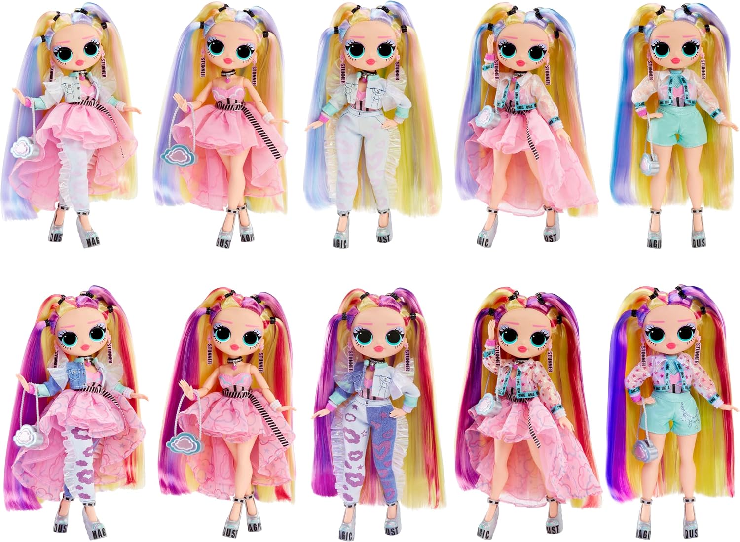 LOL Surprise OMG Sunshine Makeover Fashion Doll - Bubblegum DJ - Color Change Playset 5