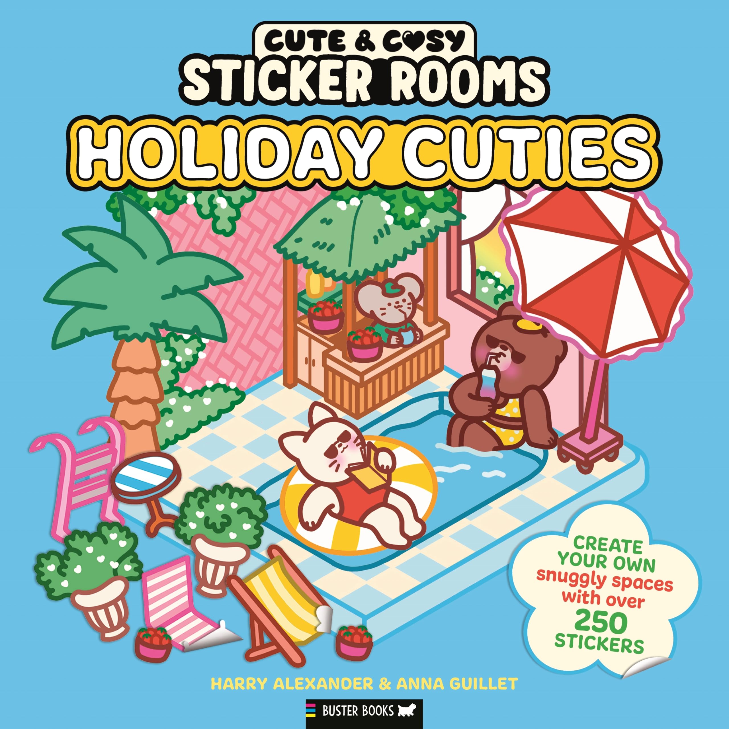 Buster Books Sticker Rooms: Holiday Cuties - Paperback Activity Book for Ages 6+