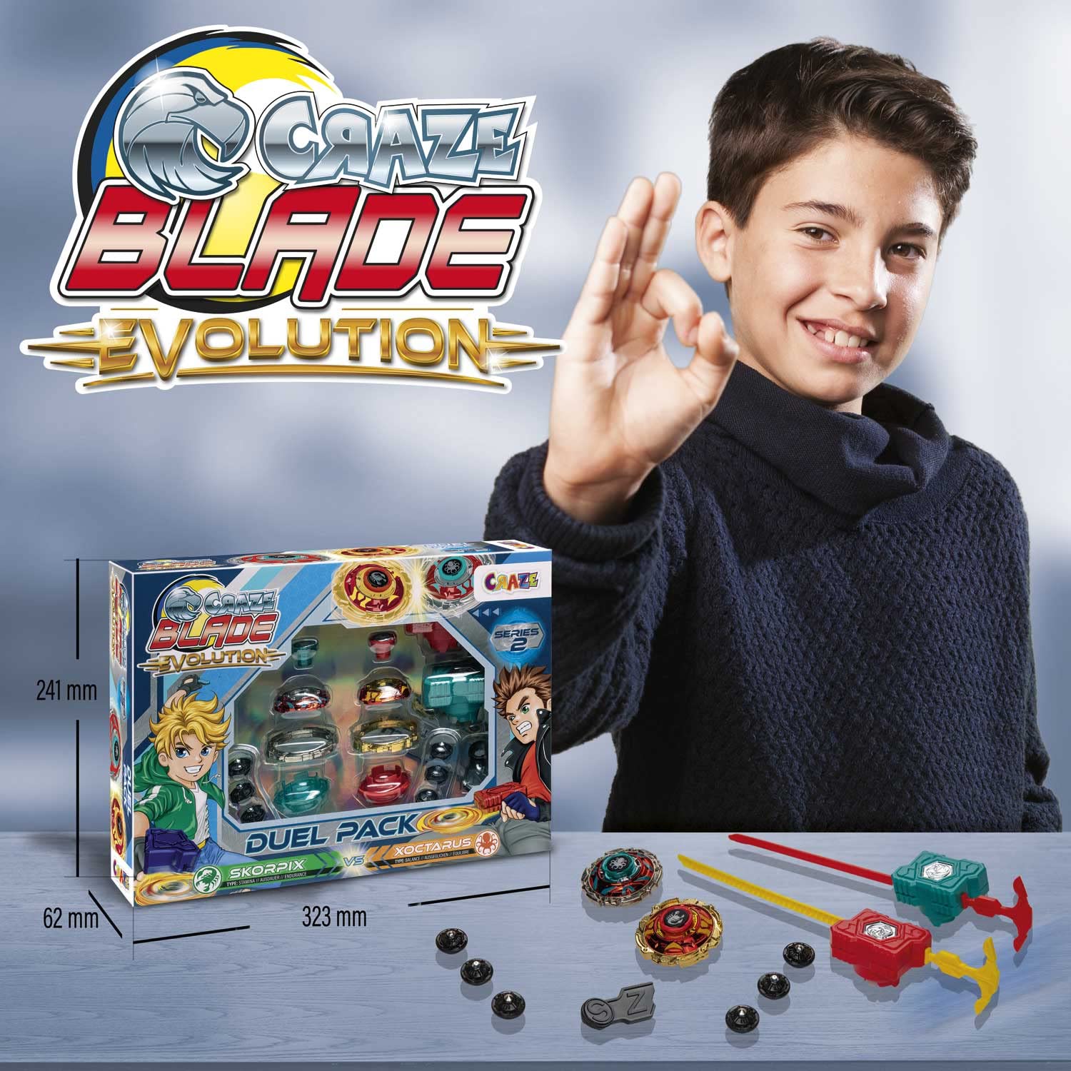 CRAZE BLADEZ Skorpix Xoctarus Evolution Spinning Top Set - Metal Fusion Blades | Ages 3+ 6