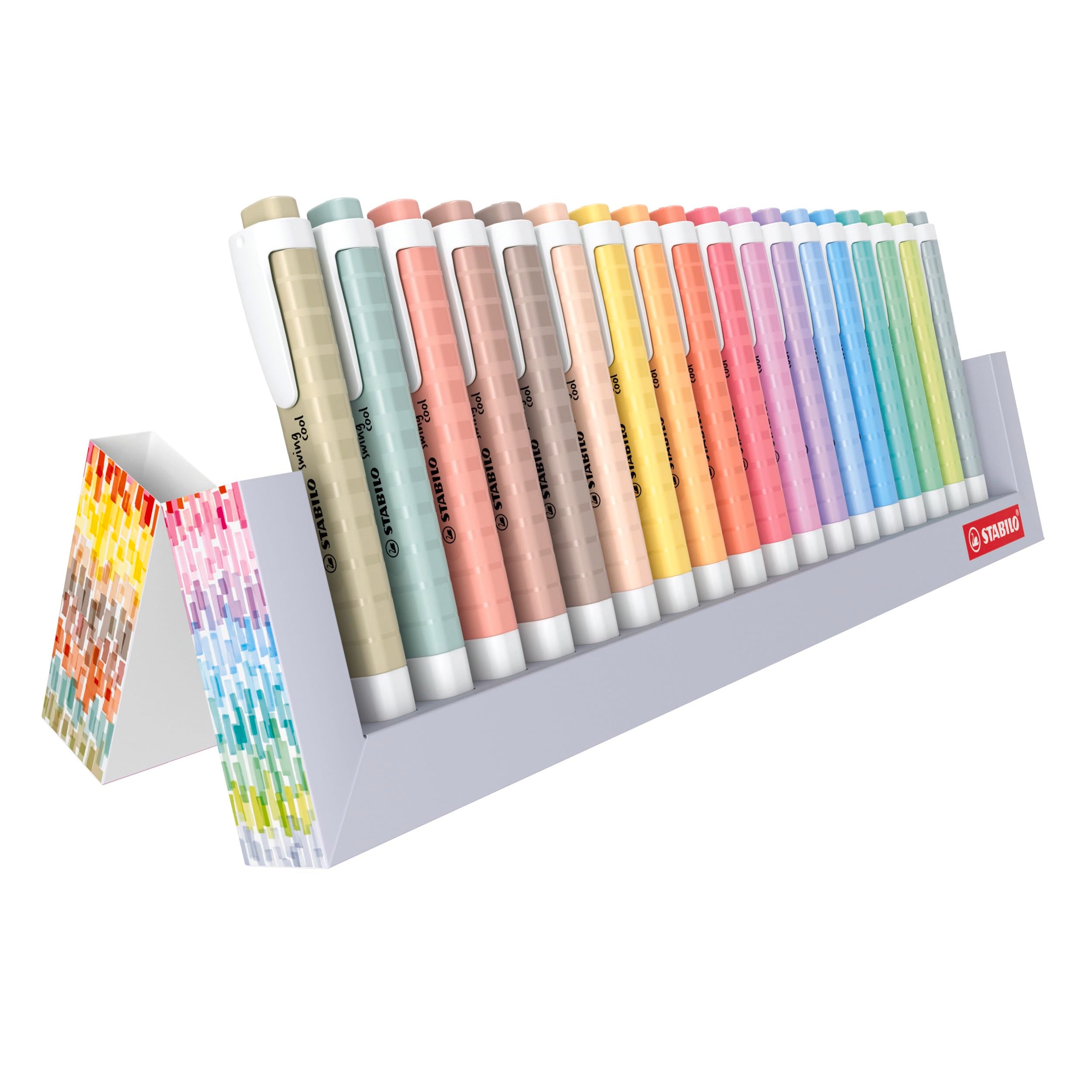 STABILO swing cool NatureCOLORS Highlighter Deskset - Pack of 18 with Chisel Tip and Anti-Dry-Out Technology