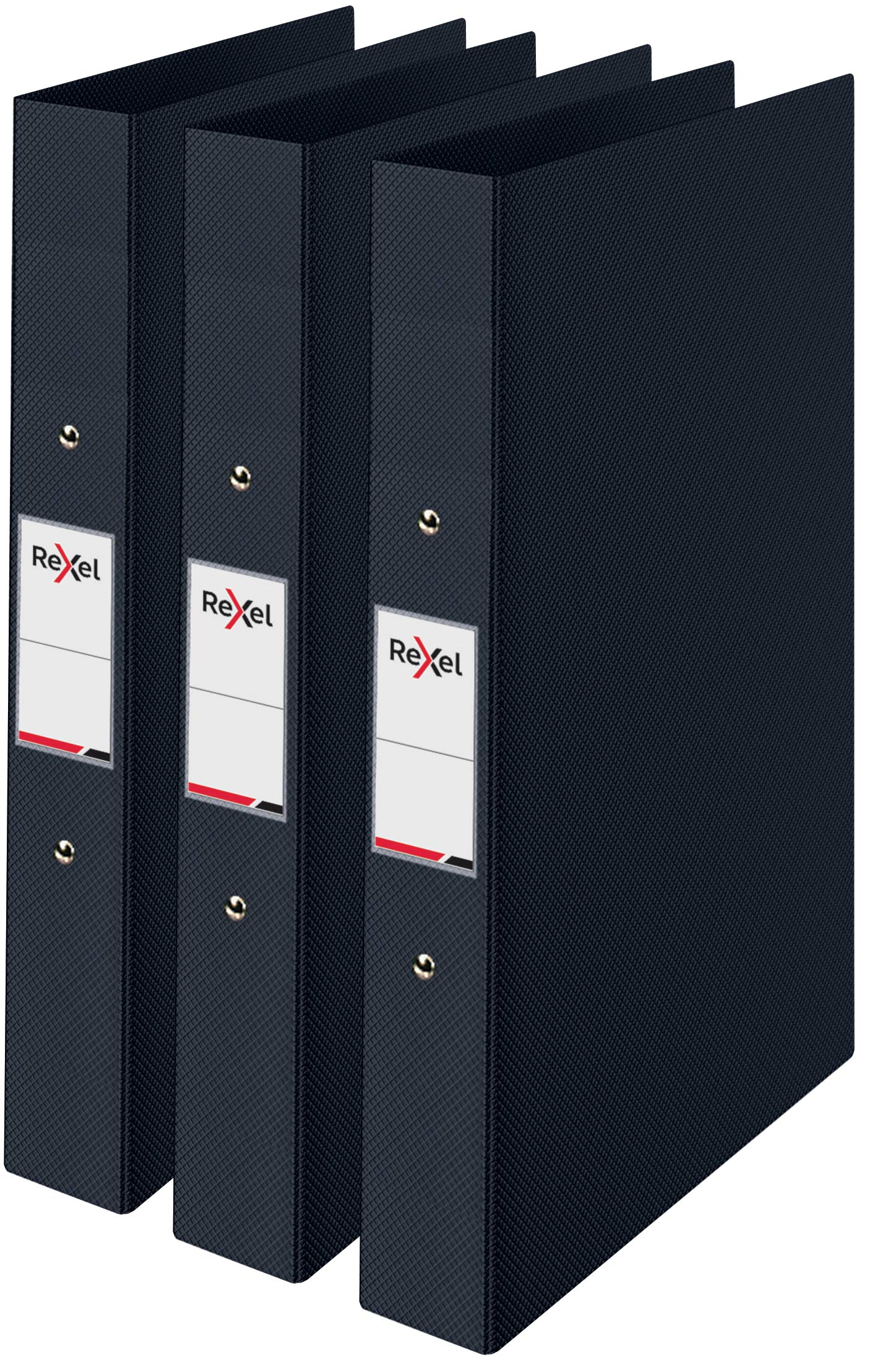 Rexel Choices A4 O-Ring Binder - 25mm Spine, 190 Sheet Capacity, Black, 3 Pack