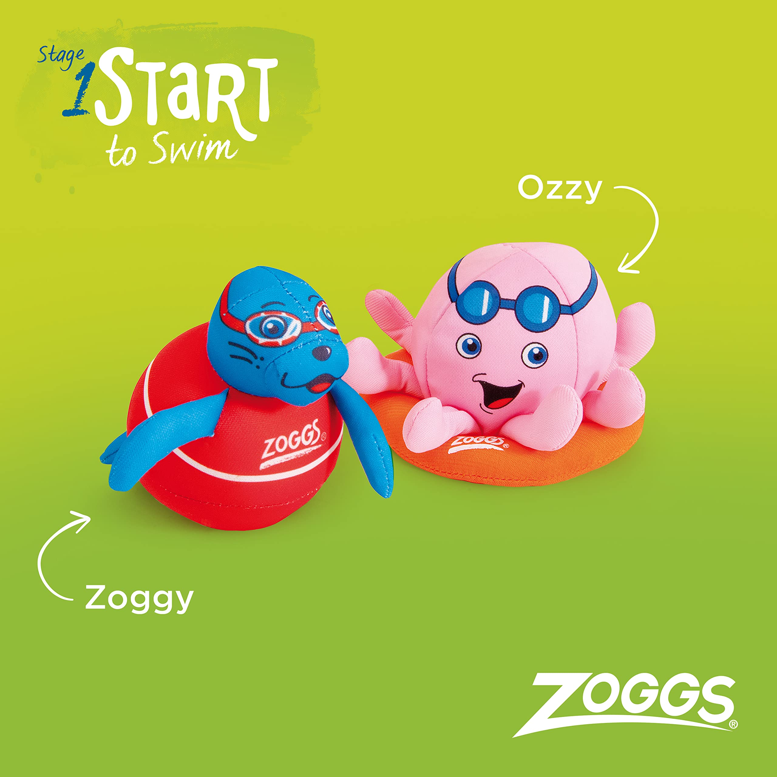 Zoggs Zoggy Soakers Sponge Toys - Set of 2 Fun Foam Characters | Ages 3 Months+ 3