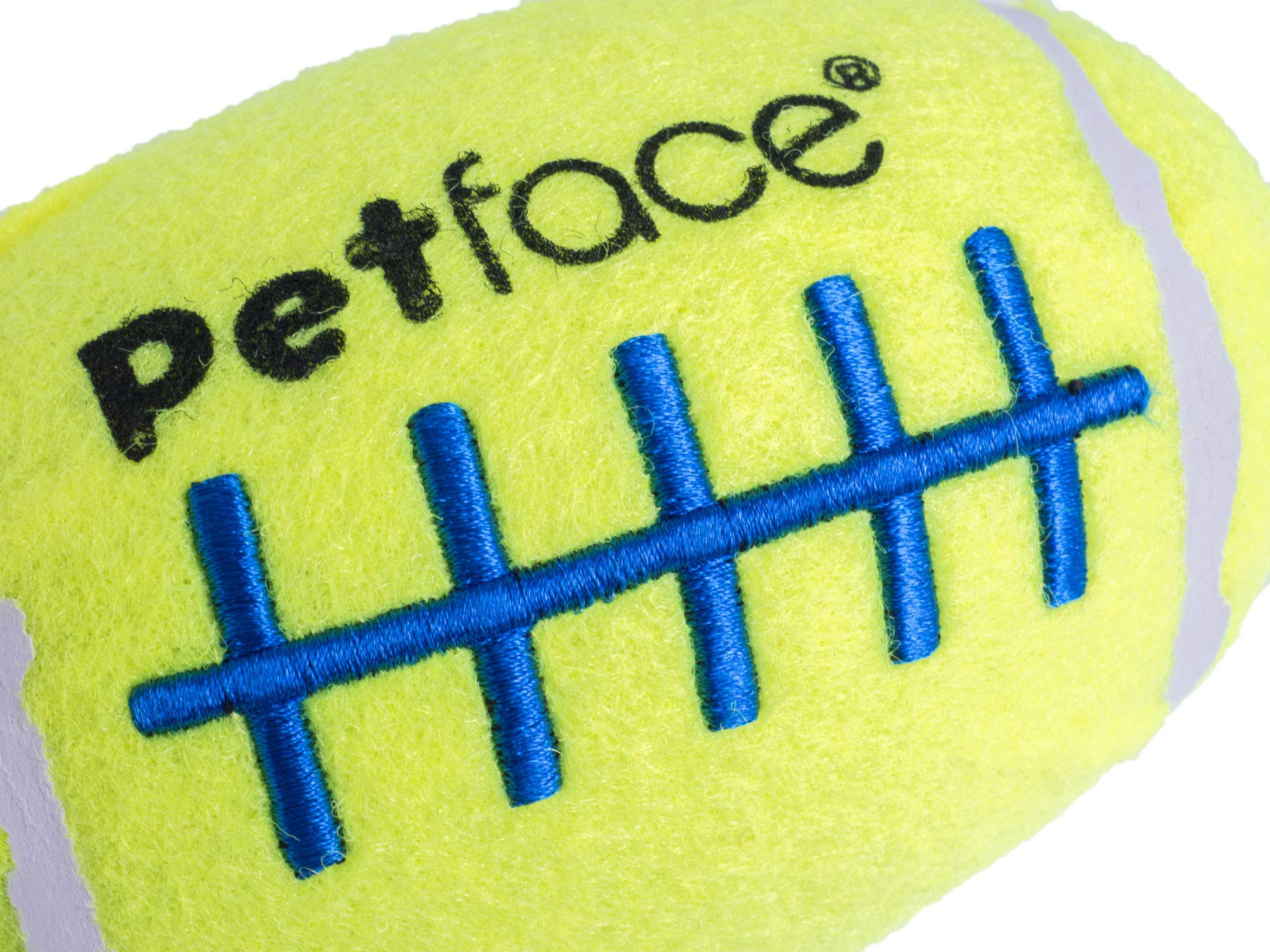 Petface Squeaky Rugby Tennis Ball Dog Toy - Durable, Nonabrasive Felt for Small Breeds | 1 Pack 2