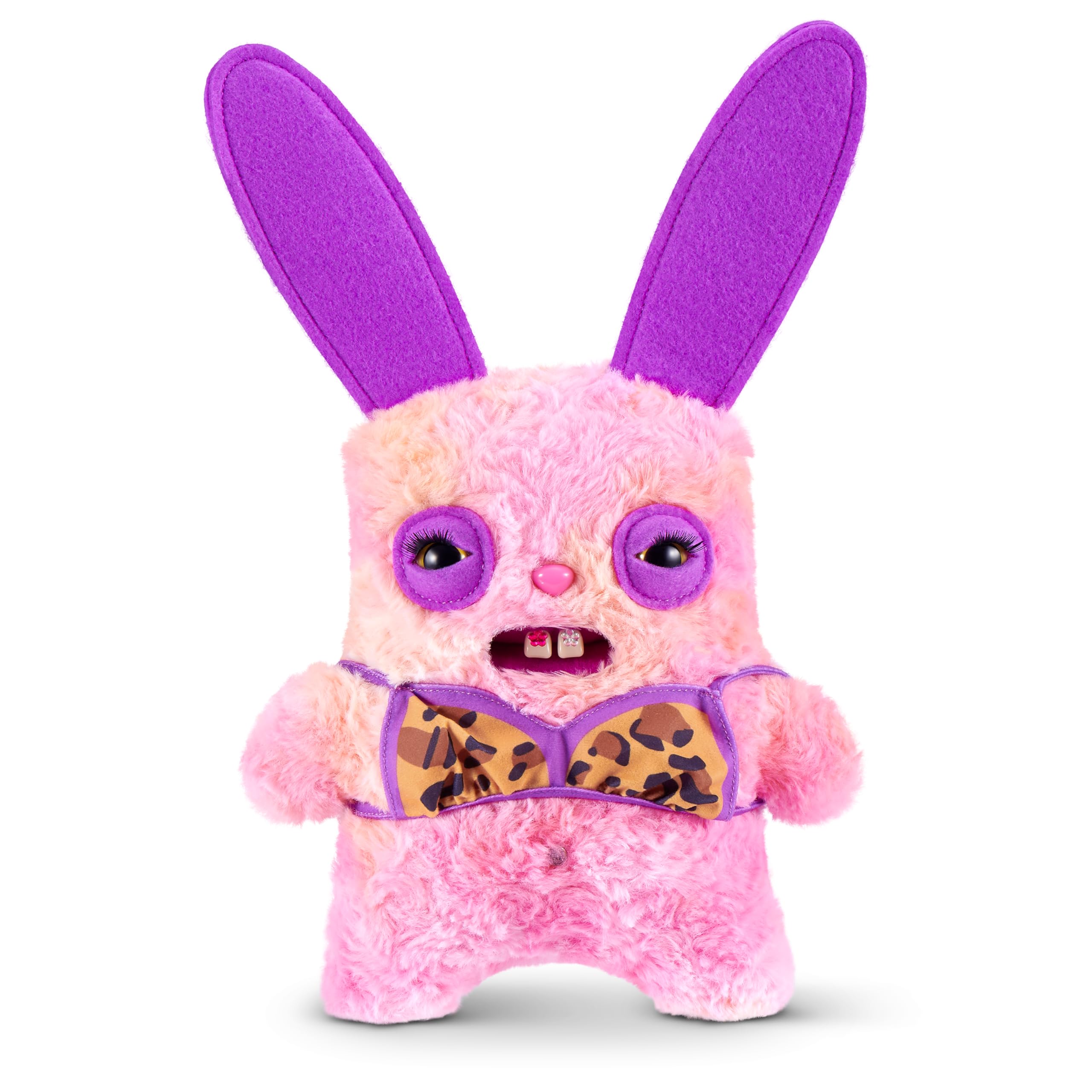 Fuggler Rabid Rabbit Soft Doll - 9 Inch, Neon Pink | Collectible Plush Toy