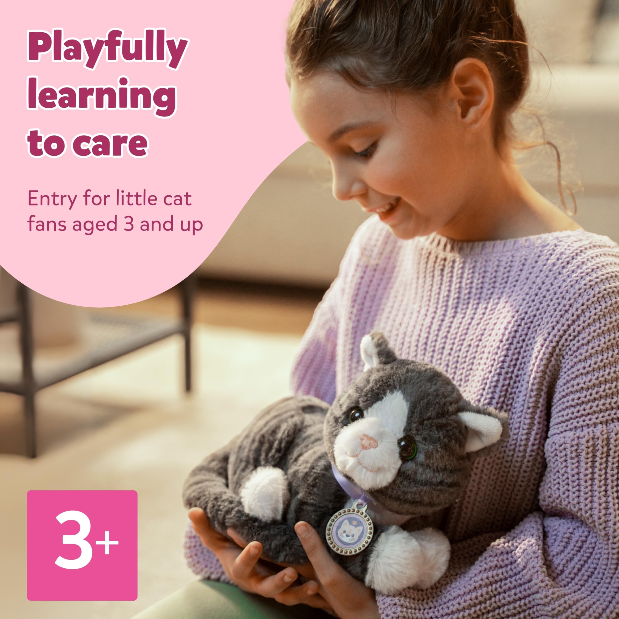 BABY born My Cat Cookie - Interactive Plush Kitten with Cat Bed for Toddlers 1+ 4