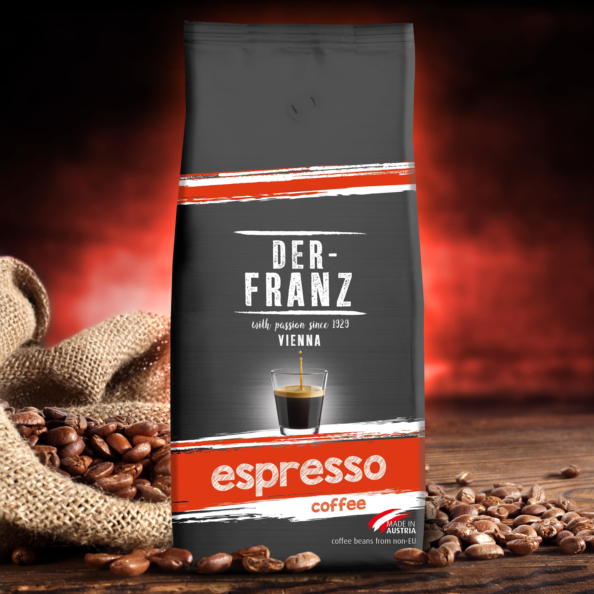 Der-Franz Espresso Whole Coffee Beans - 50% Arabica/50% Robusta | Intensity 5/5 | 1000g 4