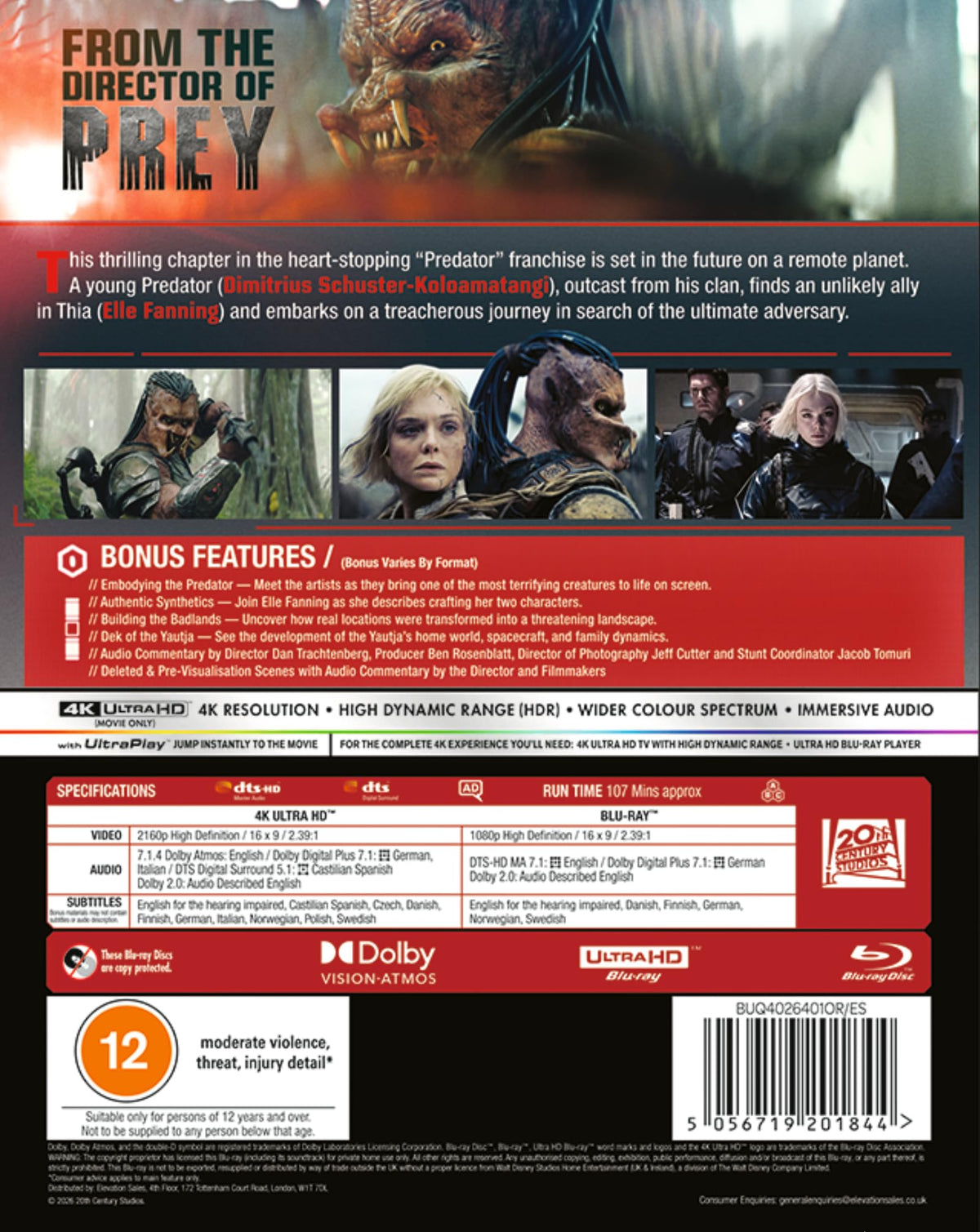 Predator: Badlands [4K UHD Blu-ray]