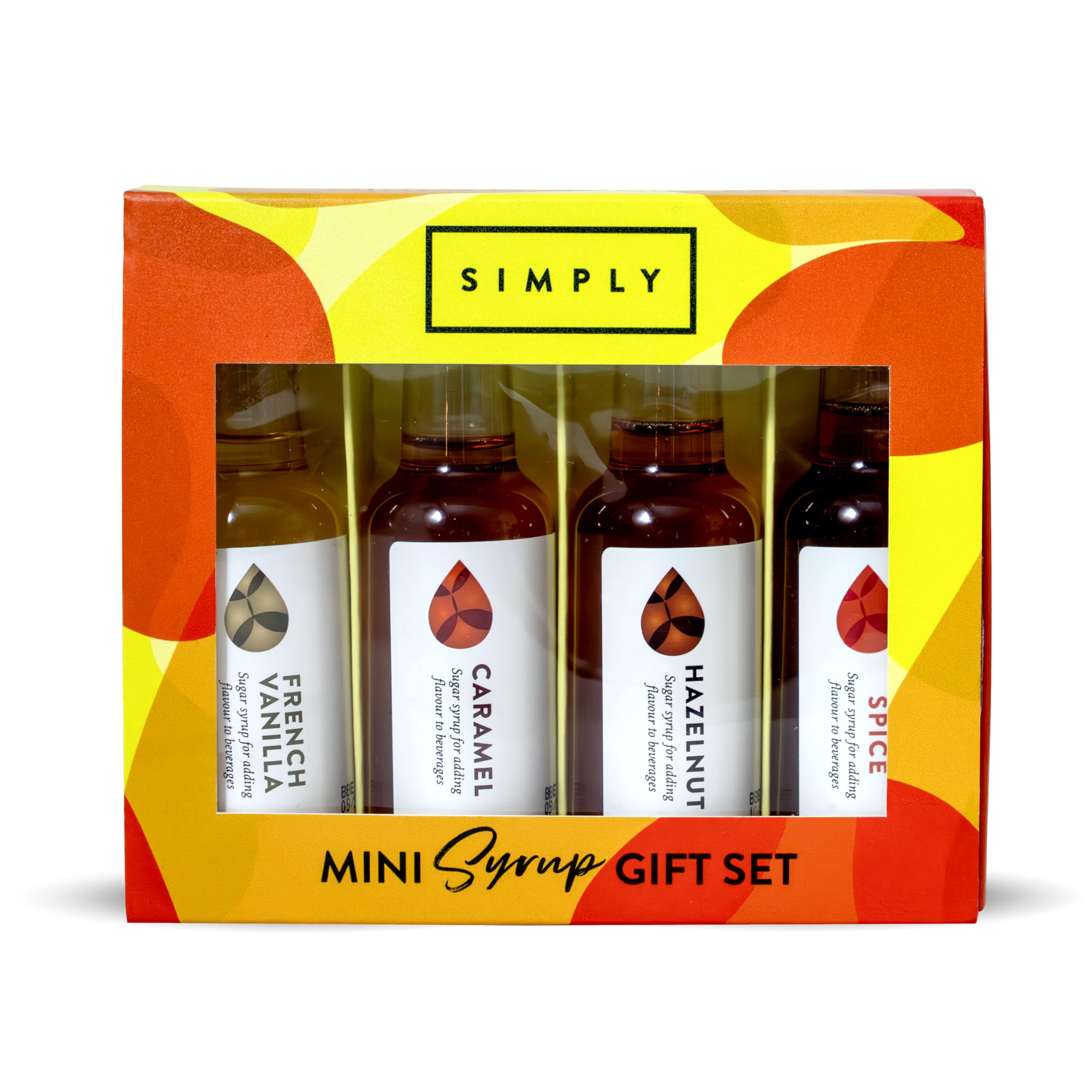 Simply Coffee Syrup Gift Set - French Vanilla, Caramel, Hazelnut & Maple Spice | 4 x 50ml 1