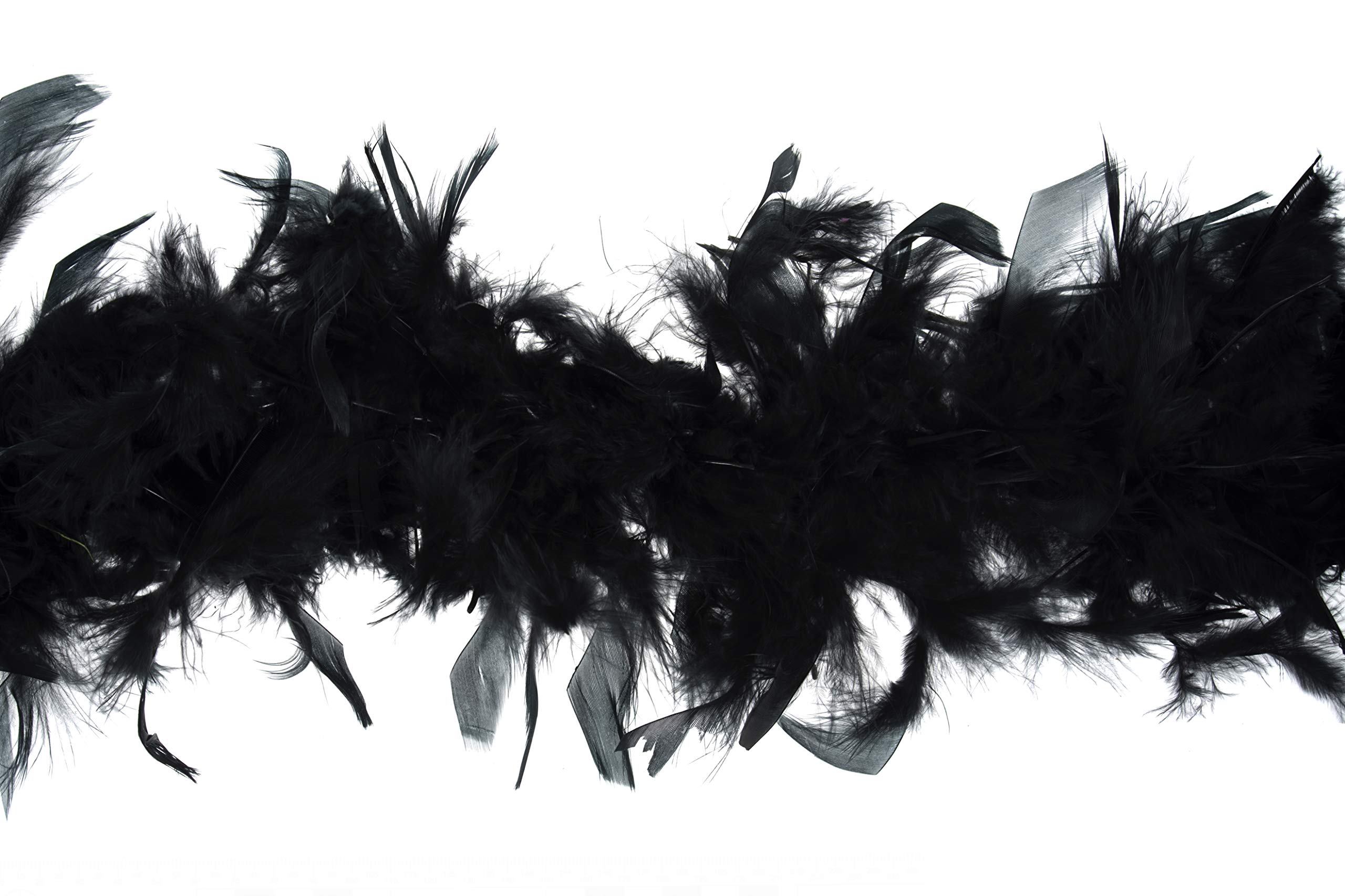 Trimits Marabou Feather Boa - 1.8m Length, Black | Soft & Fluffy | Adult Fancy Dress Accessory 1