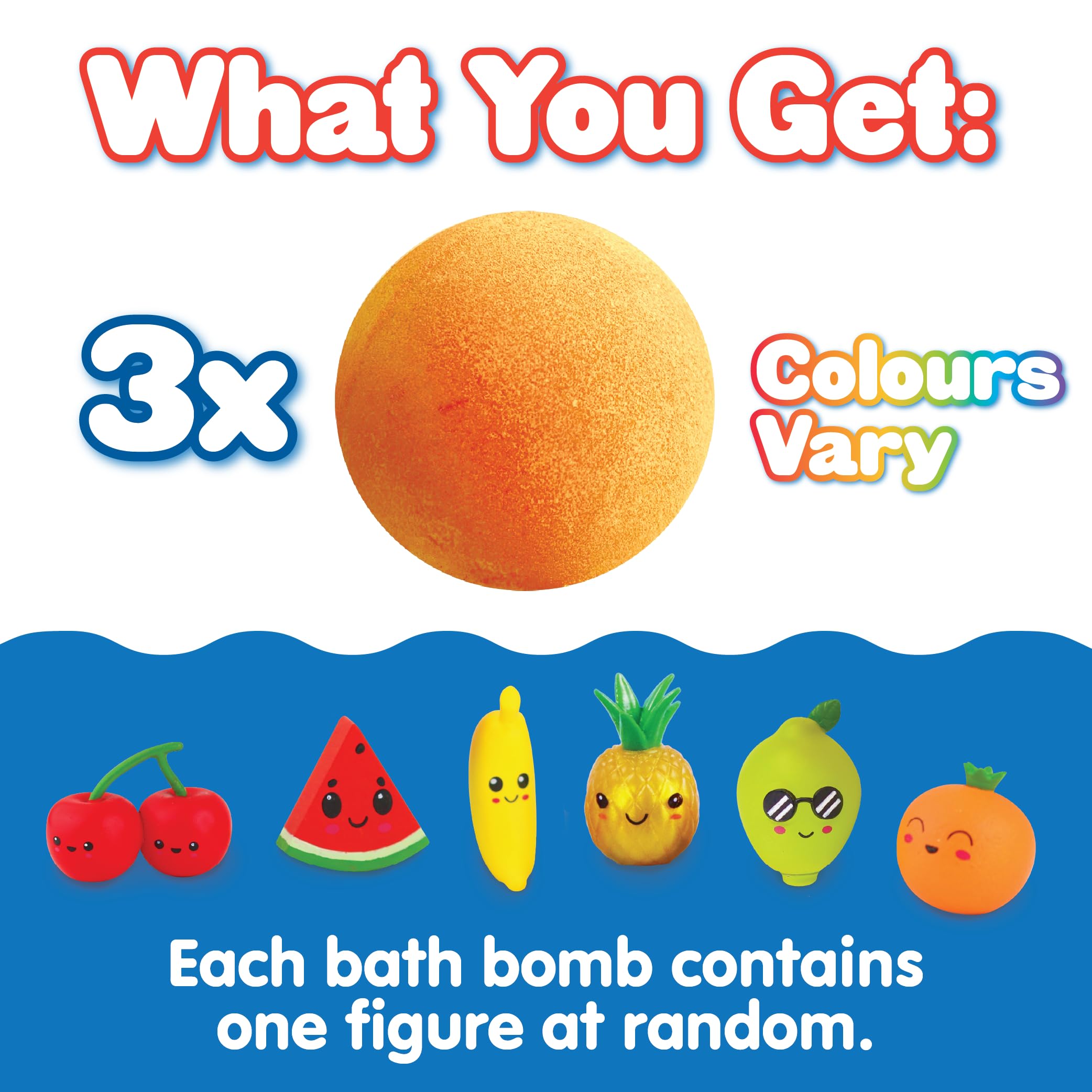 ZIMPLI - 3 x 100g Fruity Surprise Baff Bombz with Hidden Toy | Moisturizing | Banana Scent 3