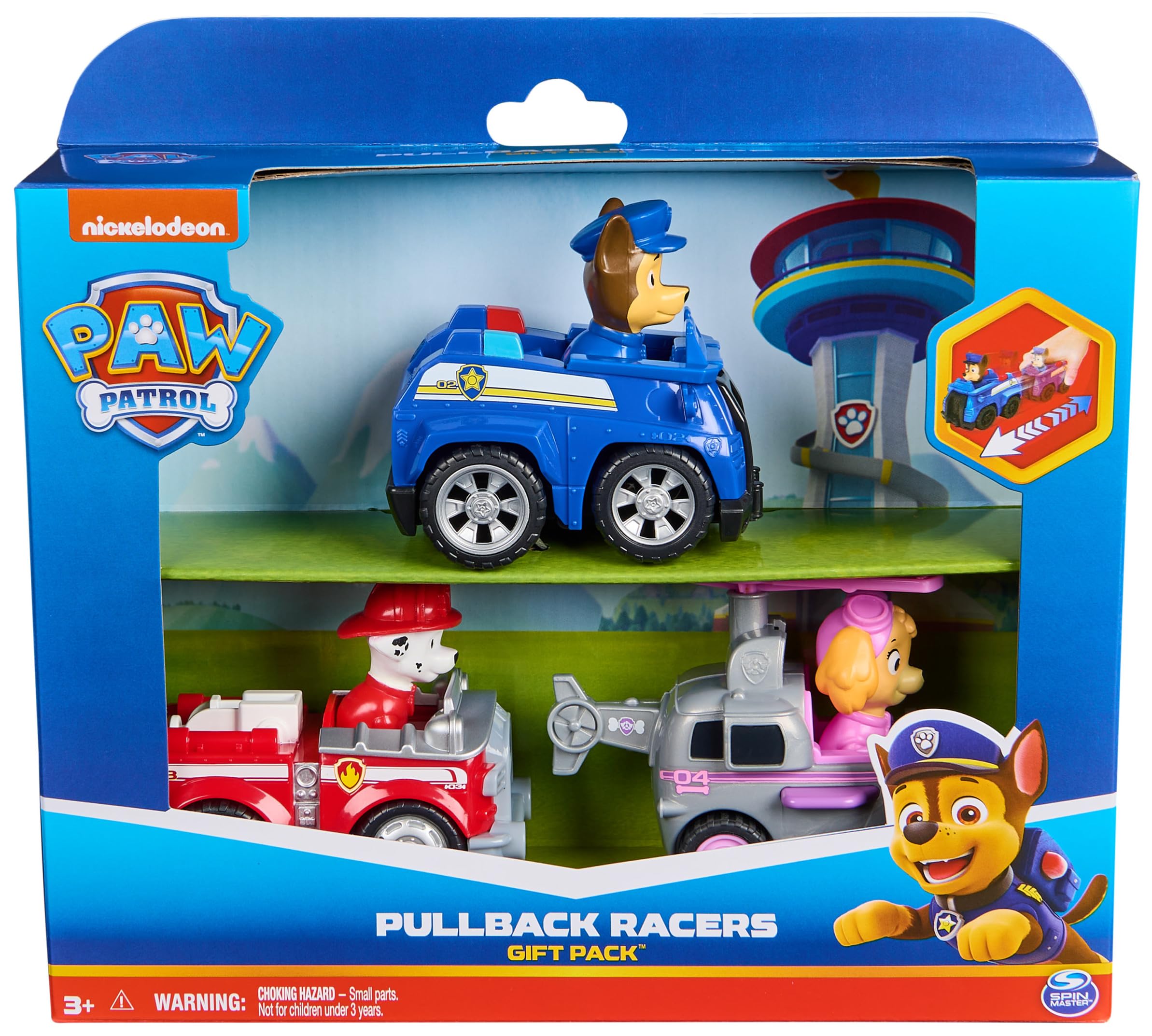 Paw Patrol Deluxe Rescue Racers Triple Pack - Pull Back Action | Ages 3+
