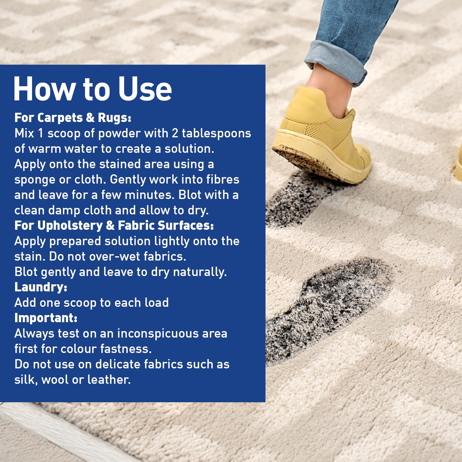 1001 Oxyblast 3-in-1 Carpet Stain Remover Powder - Oxygen Cleaning Action | 650g Pack 8