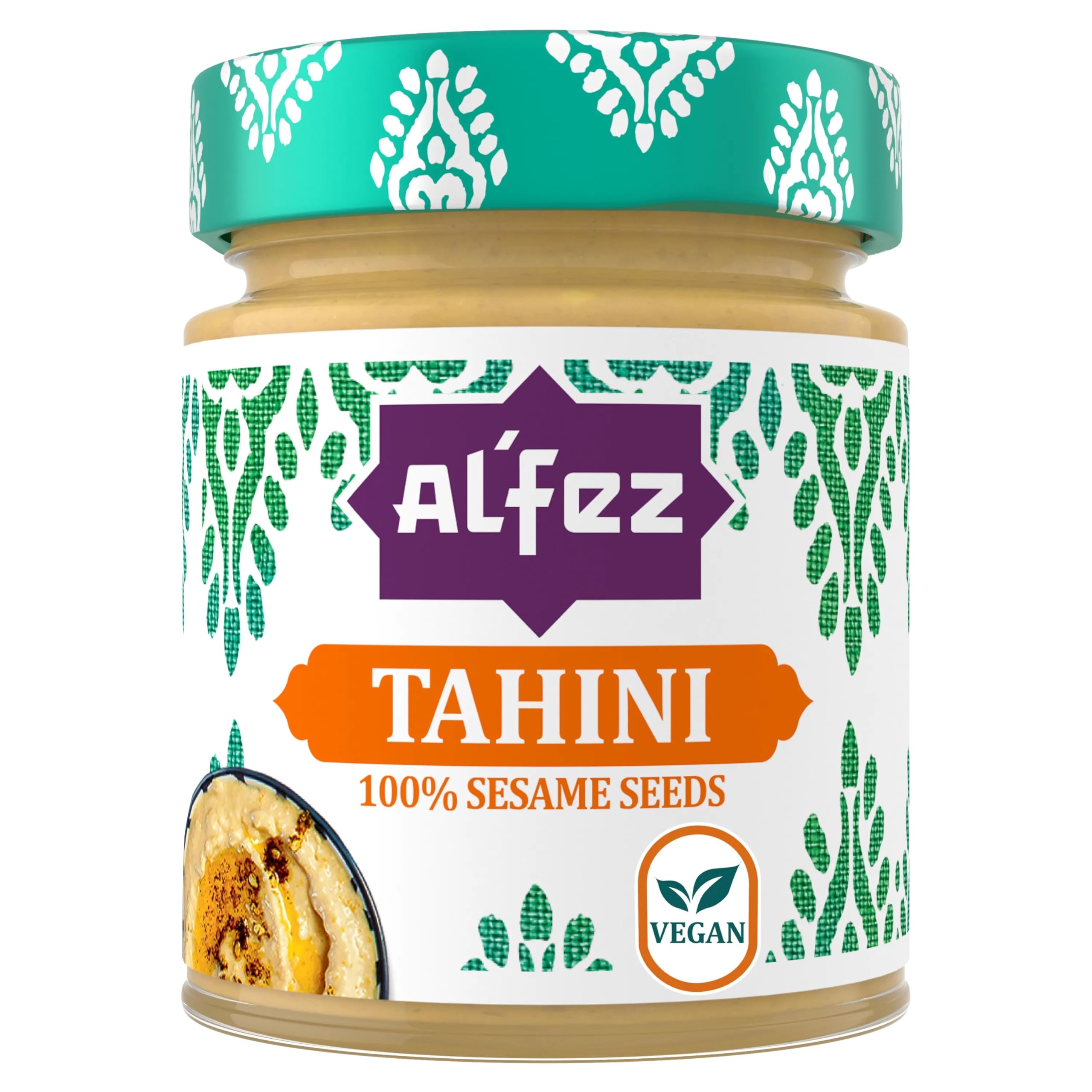 Al'Fez Natural Tahini - 100% Roasted Sesame Seed Paste | 125g Jar 1